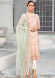 Formal Dress - Zarif - De Luxury - Chiffon - ZDL#10 (Coral) by Saleem Fabrics PK