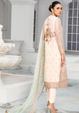 Formal Dress - Zarif - De Luxury - Chiffon - ZDL#10 (Coral) by Saleem Fabrics PK