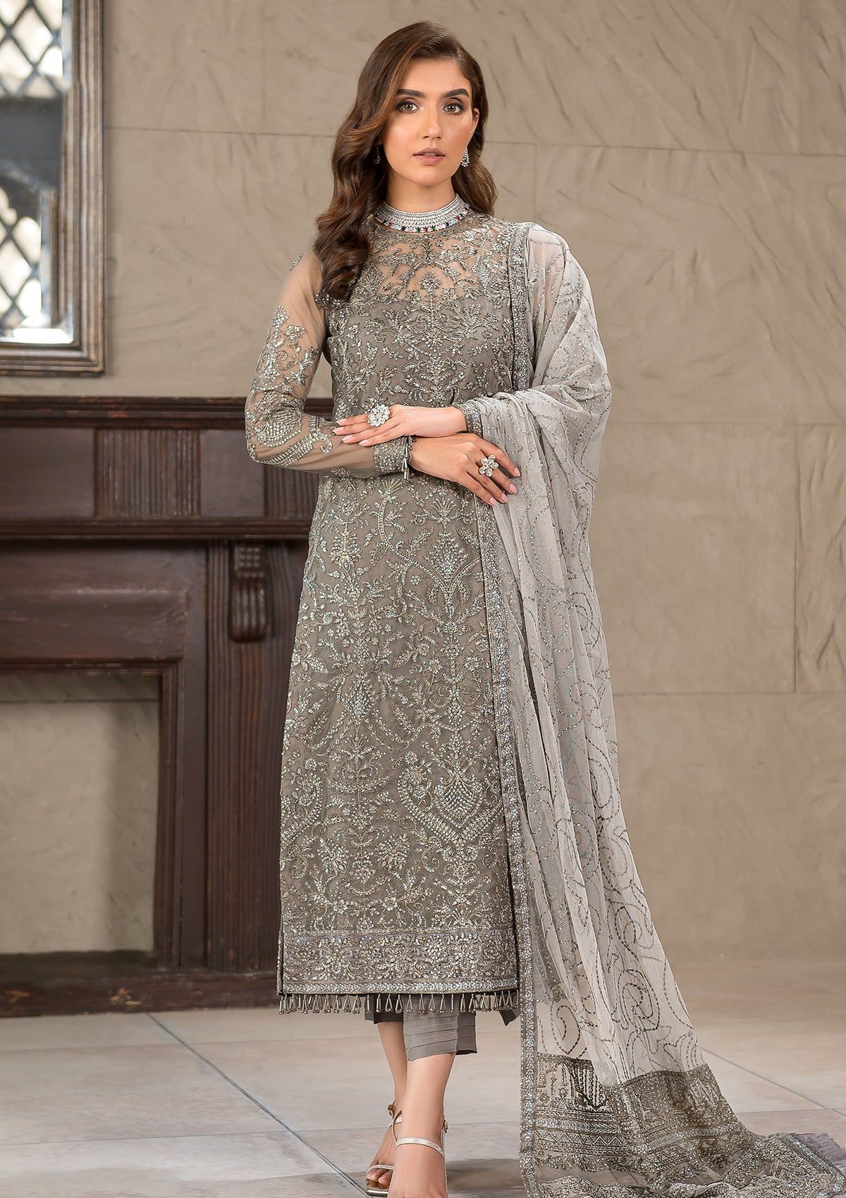 Formal Dress - Zarif - Falak - Festive - ZF#06 (Isabelle) available at Saleem Fabrics Traditions