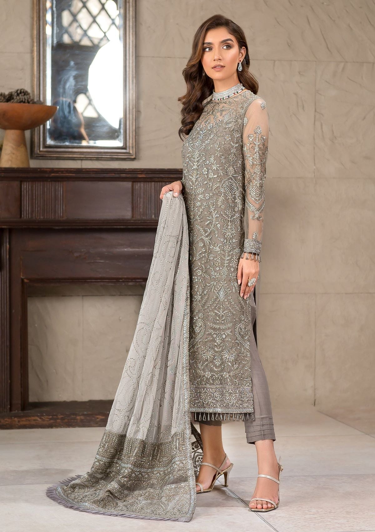 Formal Dress - Zarif - Falak - Festive - ZF#06 (Isabelle) available at Saleem Fabrics Traditions