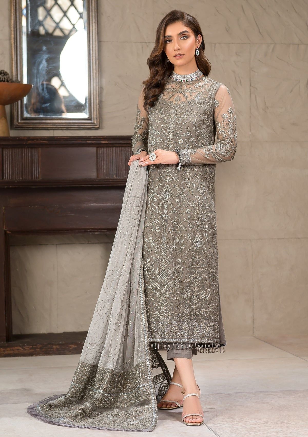 Formal Dress - Zarif - Falak - Festive - ZF#06 (Isabelle) available at Saleem Fabrics Traditions