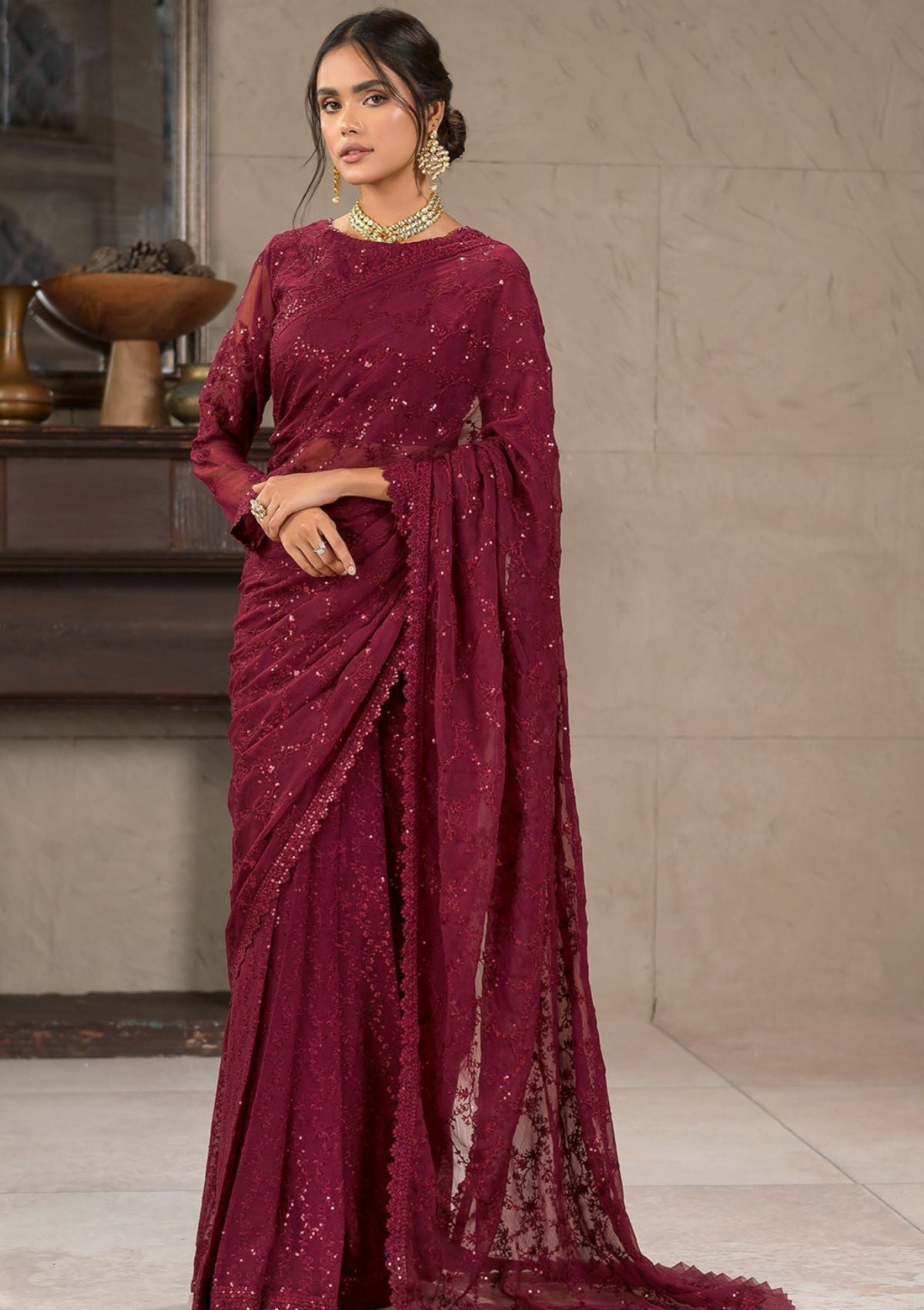 Formal Dress - Zarif - Falak - Festive - ZF#07 (Berria) available at Saleem Fabrics Traditions