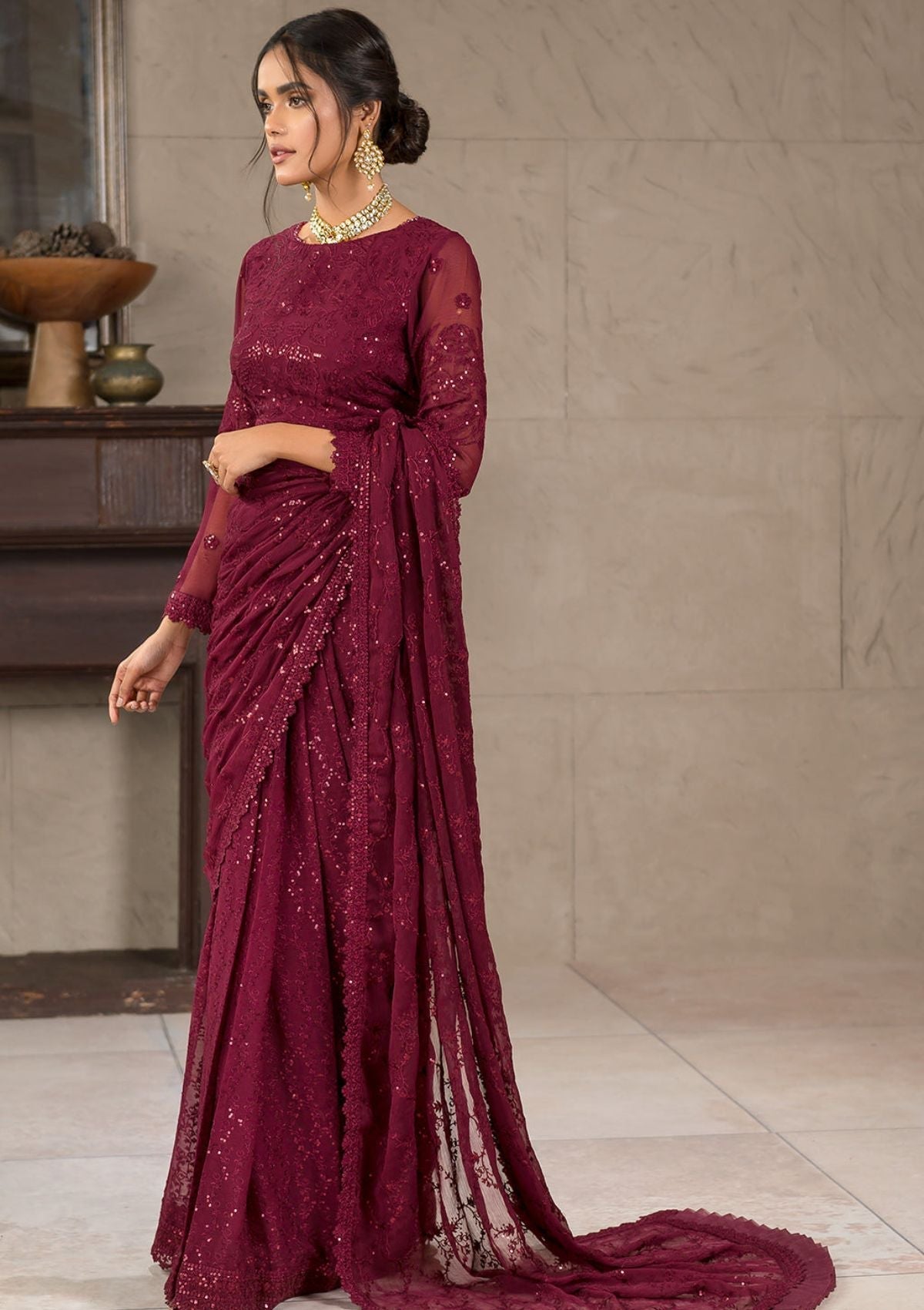 Formal Dress - Zarif - Falak - Festive - ZF#07 (Berria) available at Saleem Fabrics Traditions