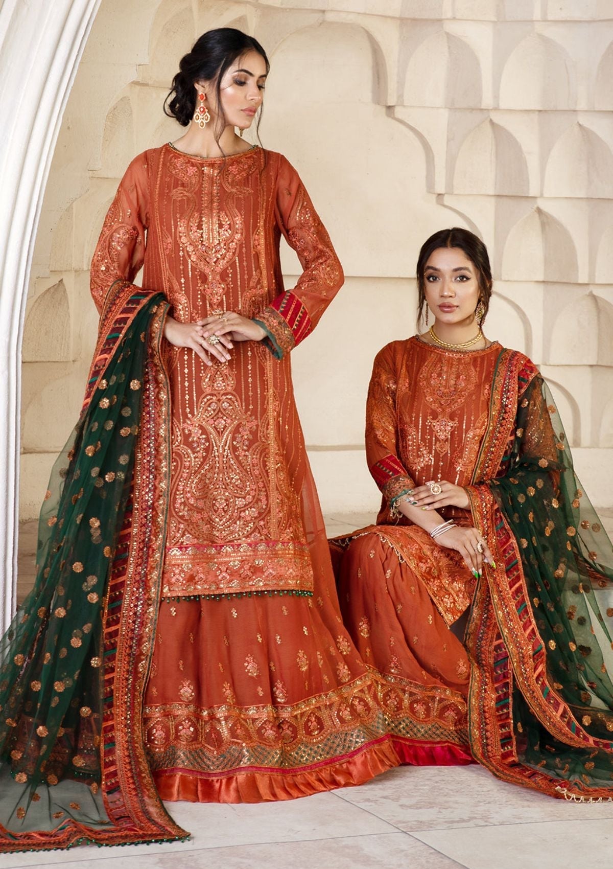 Formal Dress - Zarif - Gulzaar - Festive - ZFG#02 (MERIGOLD) available at Saleem Fabrics Traditions