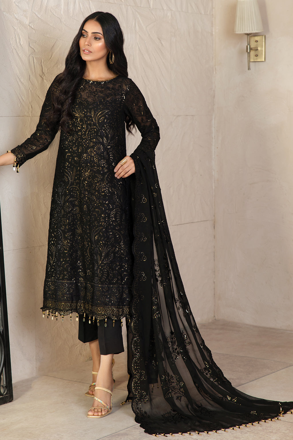 Formal Dress - Zarif - Gulzaar - Festive - ZFG#08 (TWILIGHT) available at Saleem Fabrics Traditions