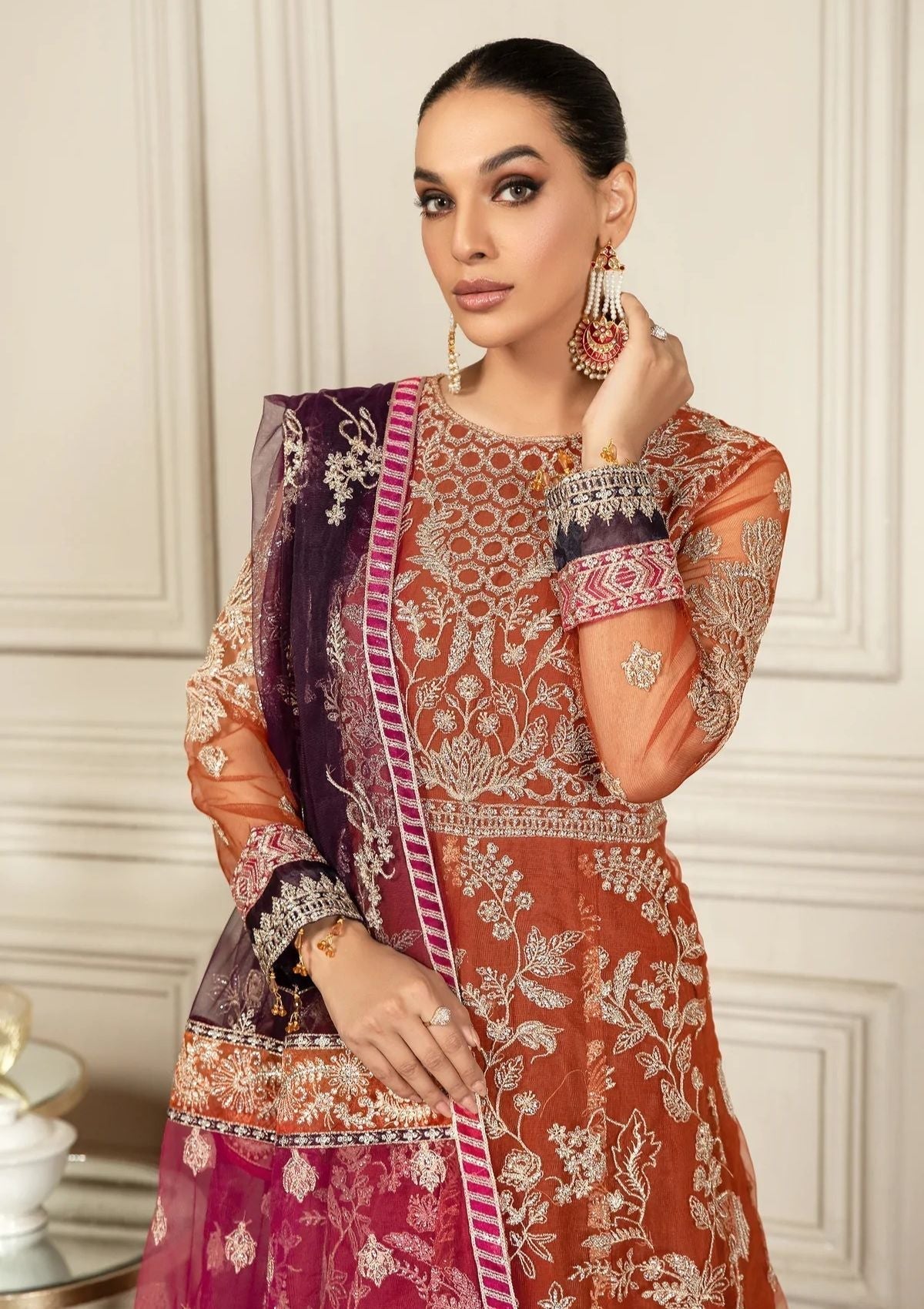 Formal Dress - Zarif - Mehroze - AMBER available at Saleem Fabrics Traditions