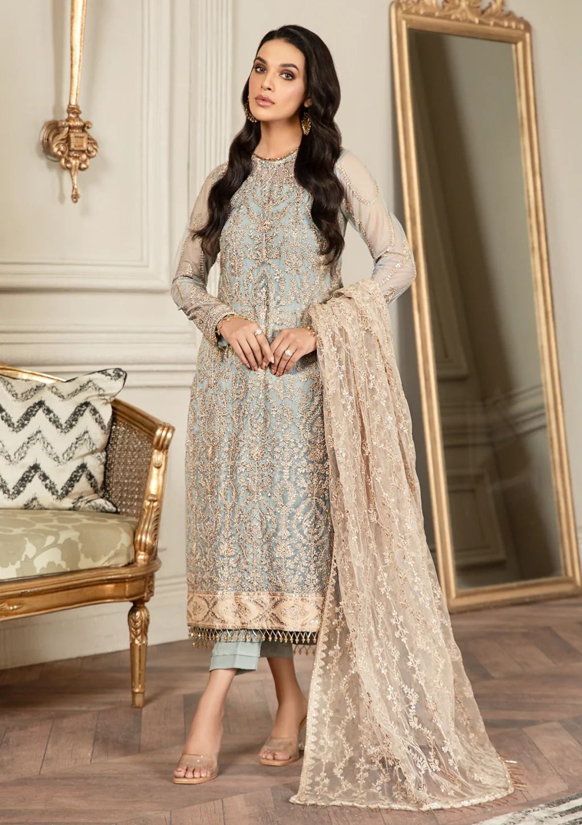 Formal Dress - Zarif - Mehroze - ICEBERG available at Saleem Fabrics Traditions