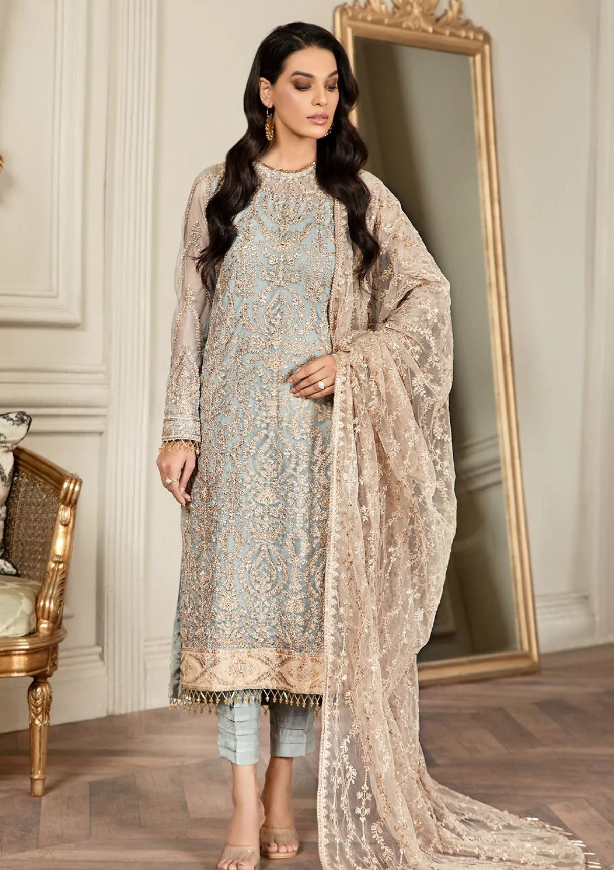 Formal Dress - Zarif - Mehroze - ICEBERG available at Saleem Fabrics Traditions