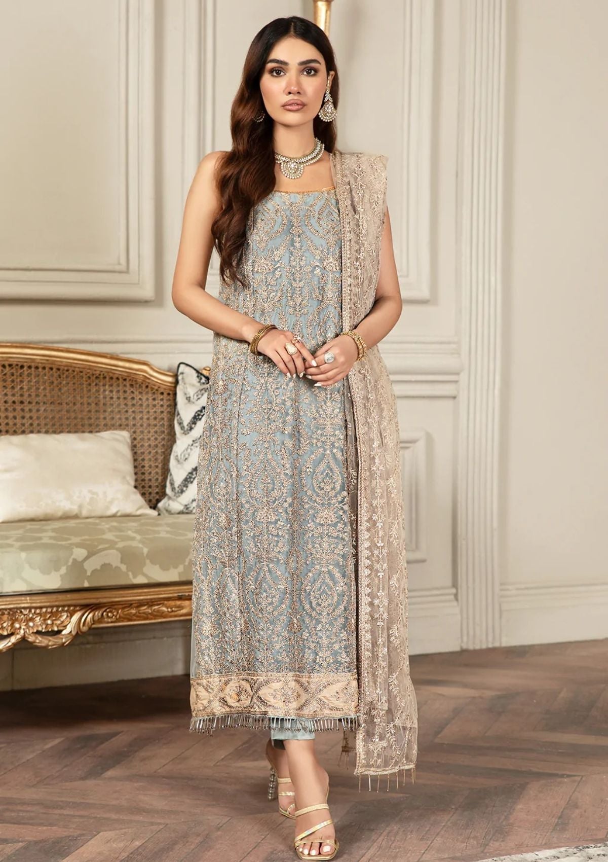 Formal Dress - Zarif - Mehroze - ICEBERG available at Saleem Fabrics Traditions