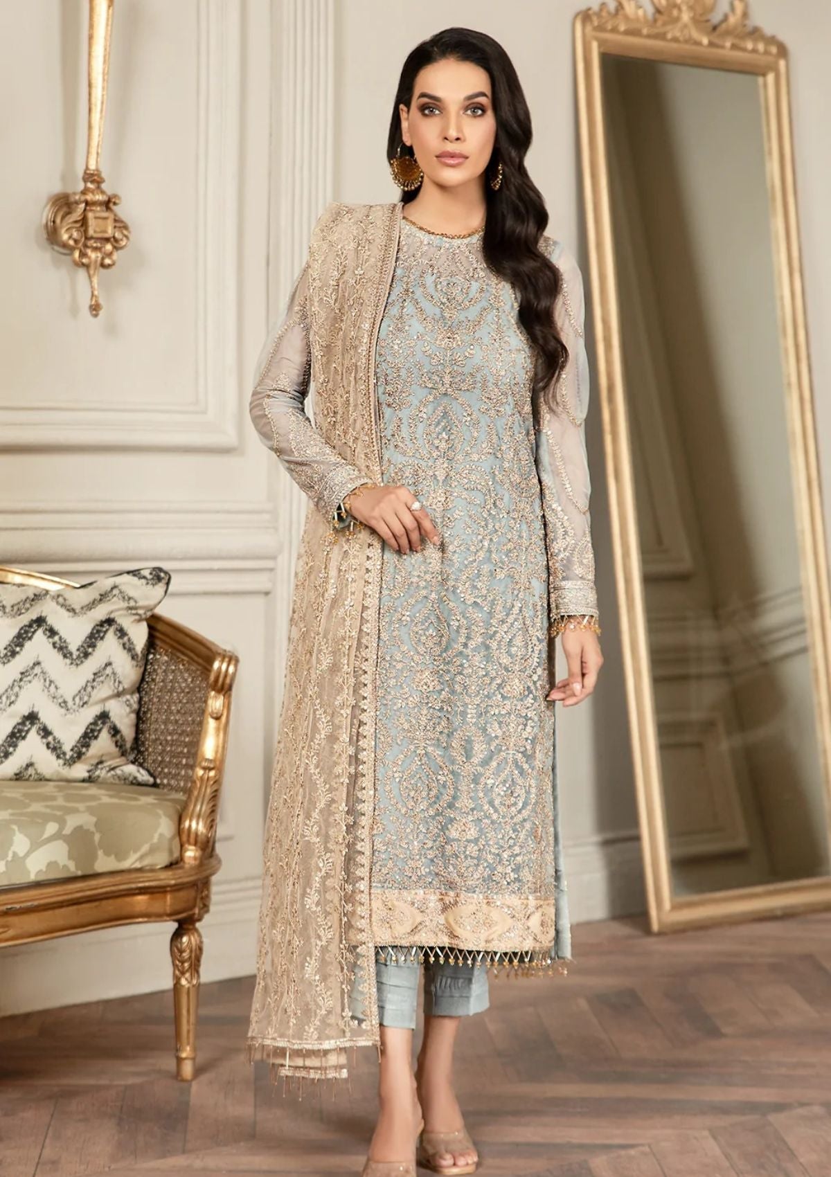 Formal Dress - Zarif - Mehroze - ICEBERG available at Saleem Fabrics Traditions