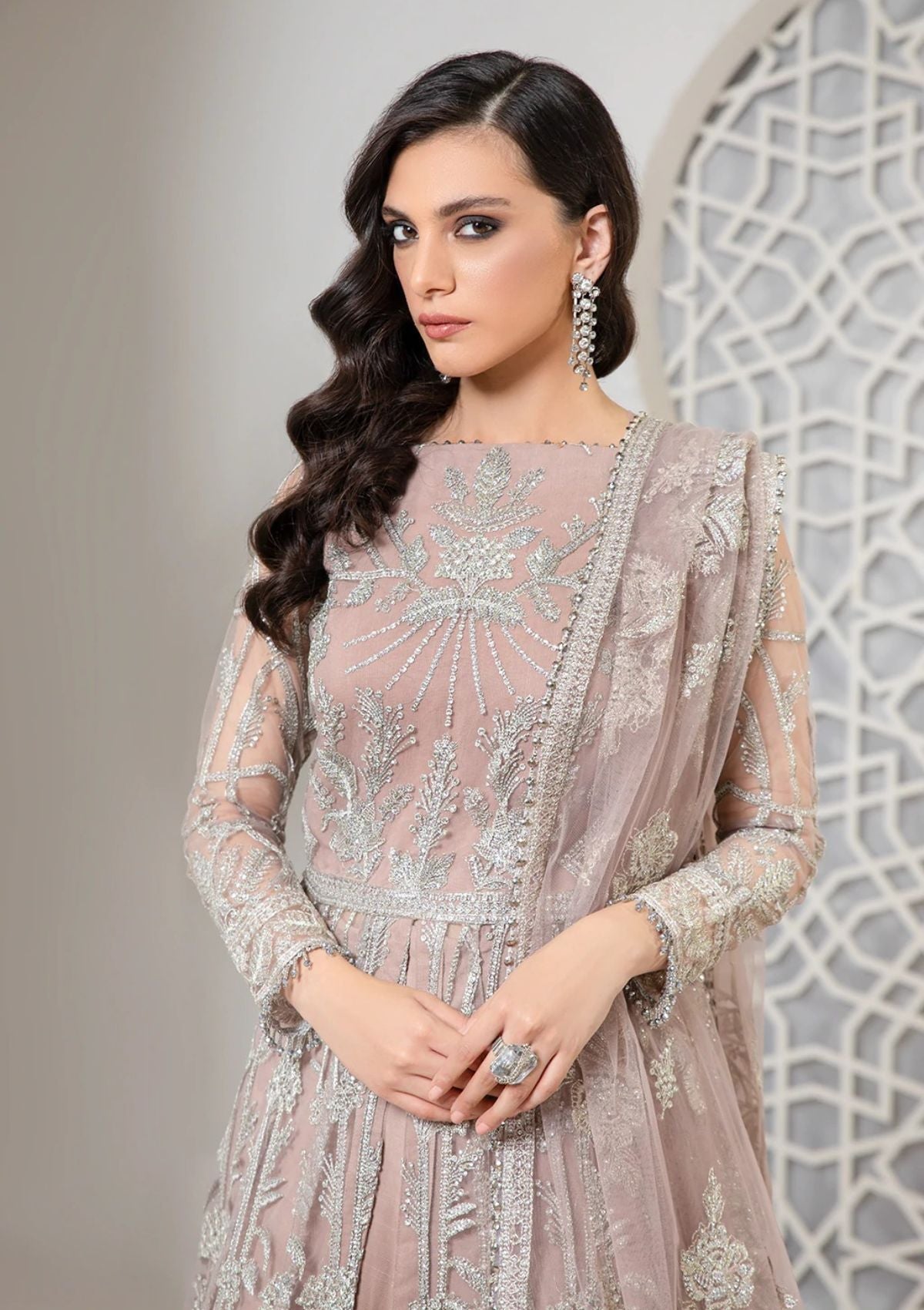 Formal Dress - Zarif - Pareesia - D#01 ROSE GOLD available at Saleem Fabrics Traditions