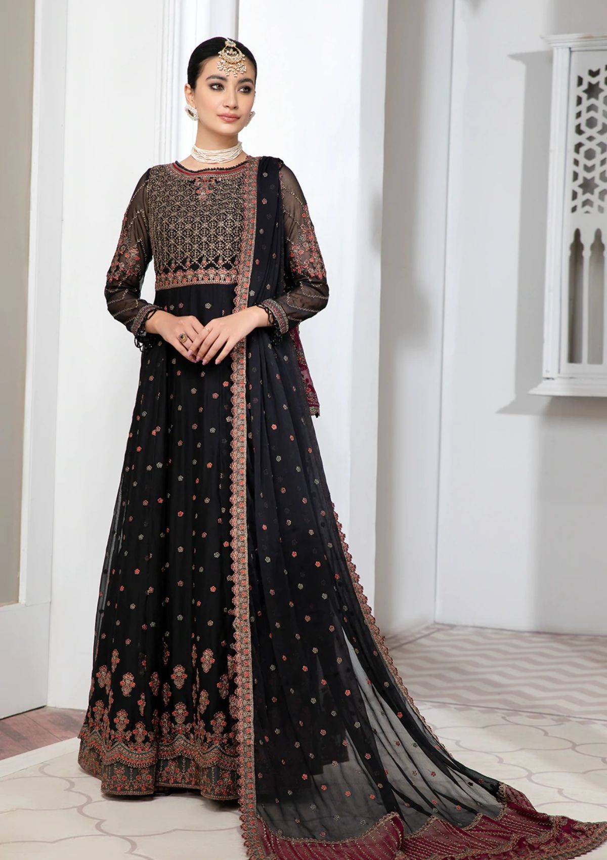 Formal Dress - Zarif - Pareesia - SMOKISH available at Saleem Fabrics Traditions