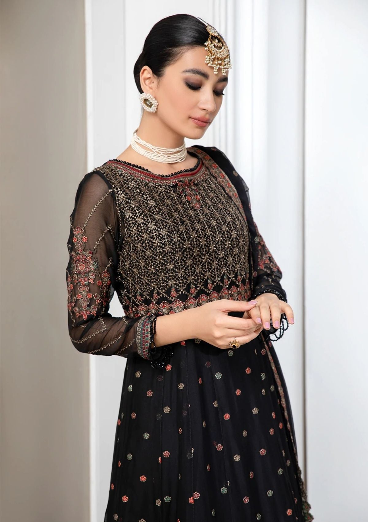 Formal Dress - Zarif - Pareesia - SMOKISH available at Saleem Fabrics Traditions