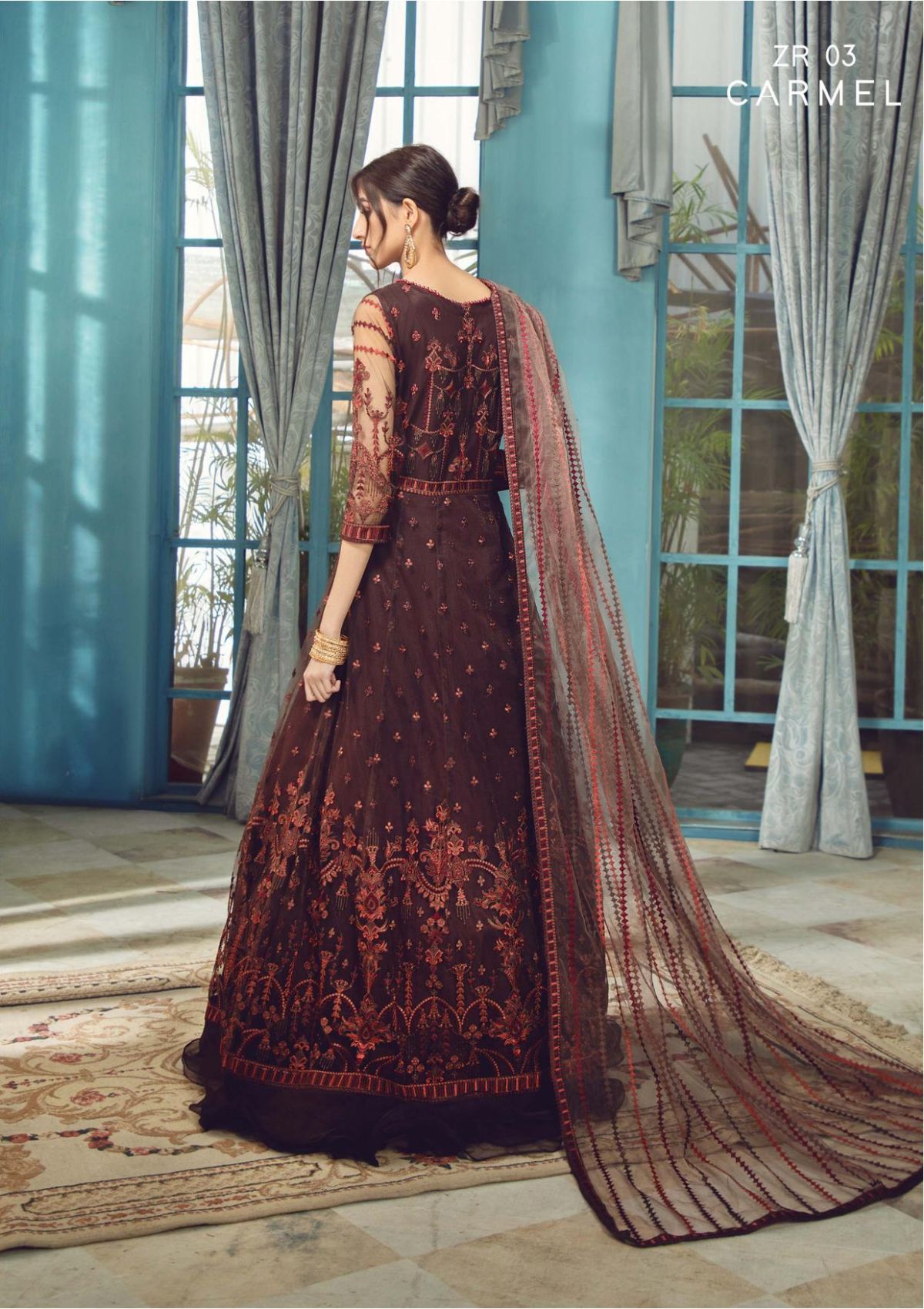 Formal Dress - Zarif - Rangrez - CARMEL D#03 available at Saleem Fabrics Traditions
