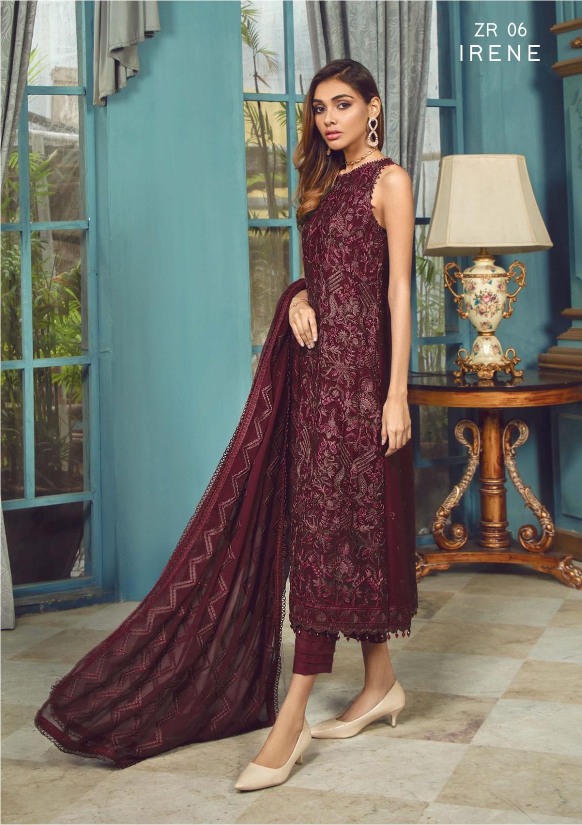 Formal Dress - Zarif - Rangrez - IRENE D#06 available at Saleem Fabrics Traditions