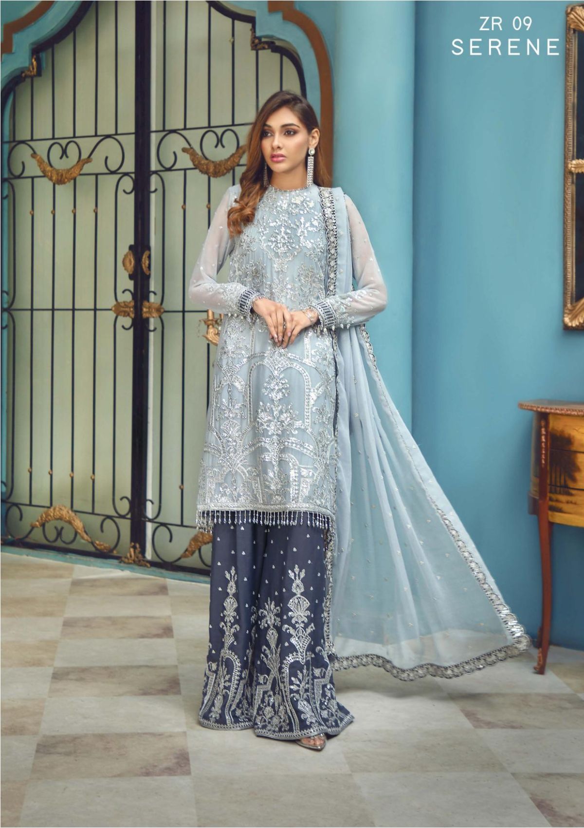 Formal Dress - Zarif - Rangrez - SERENE D#09 available at Saleem Fabrics Traditions