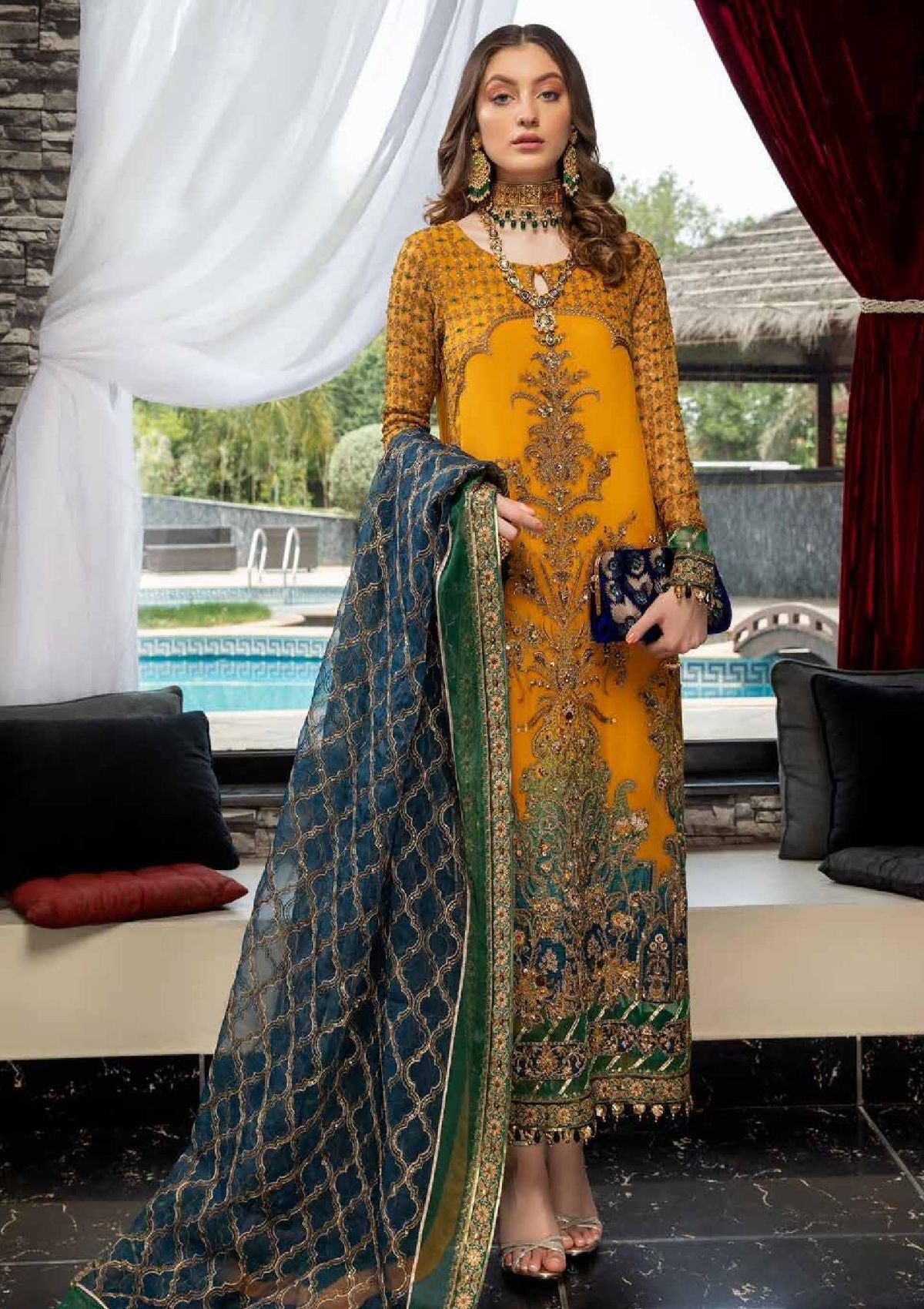 Formal dress - Charizma - Dastan-e-Jashan - DJW#08 available at Saleem Fabrics Traditions