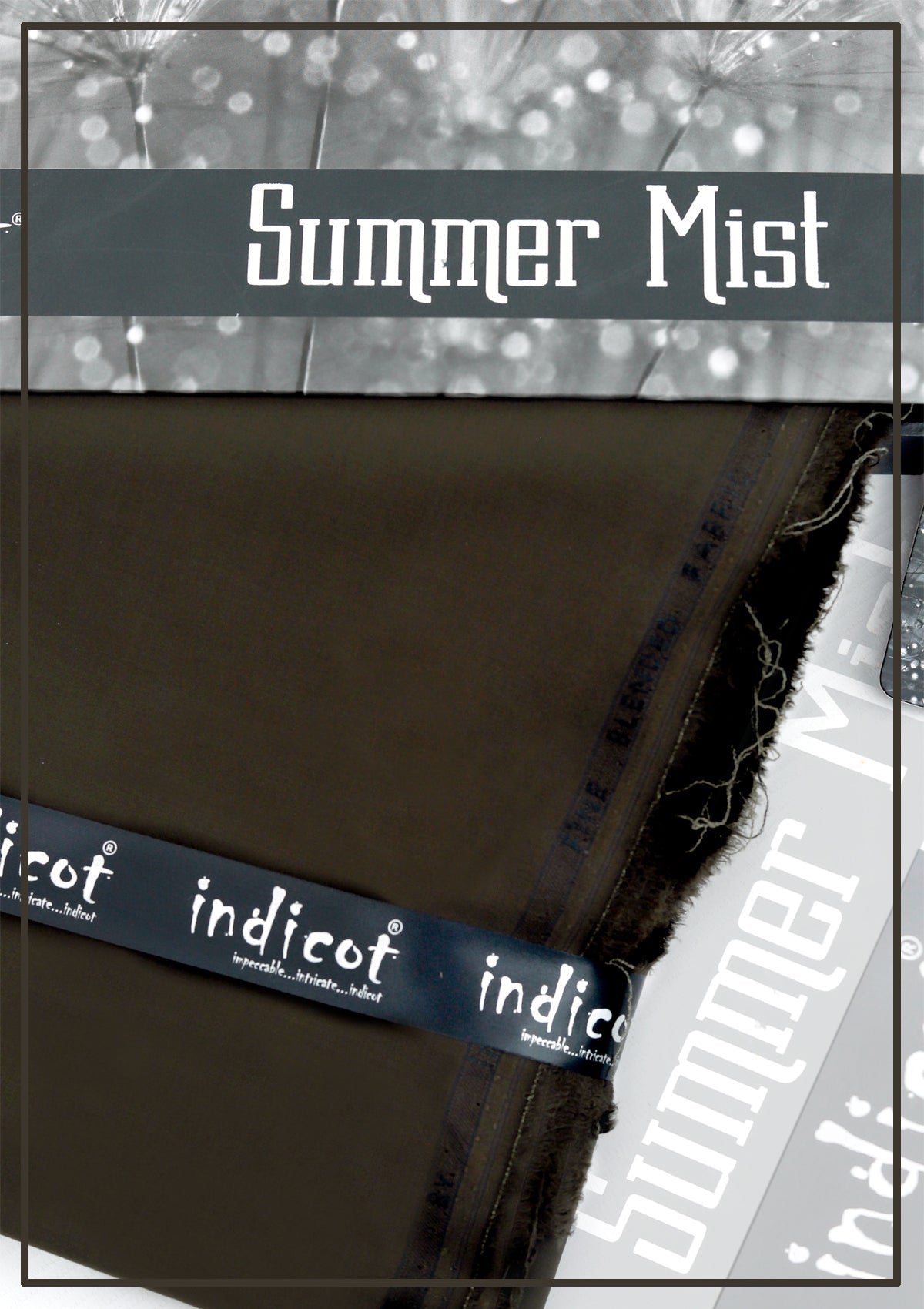 Indicot Summer Mist S#1310 (Olive) available at Saleem Fabrics Traditions