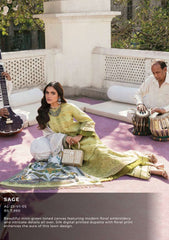 Lawn Collection - Afrozeh - Lamhay - AL#05 (Sage) available at Saleem Fabrics Traditions