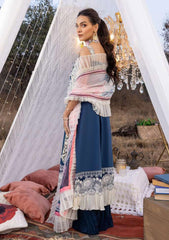 Lawn Collection - Asifa & Nabeel - Aleyna -  ASL#03 (Blue Bell) available at Saleem Fabrics Traditions