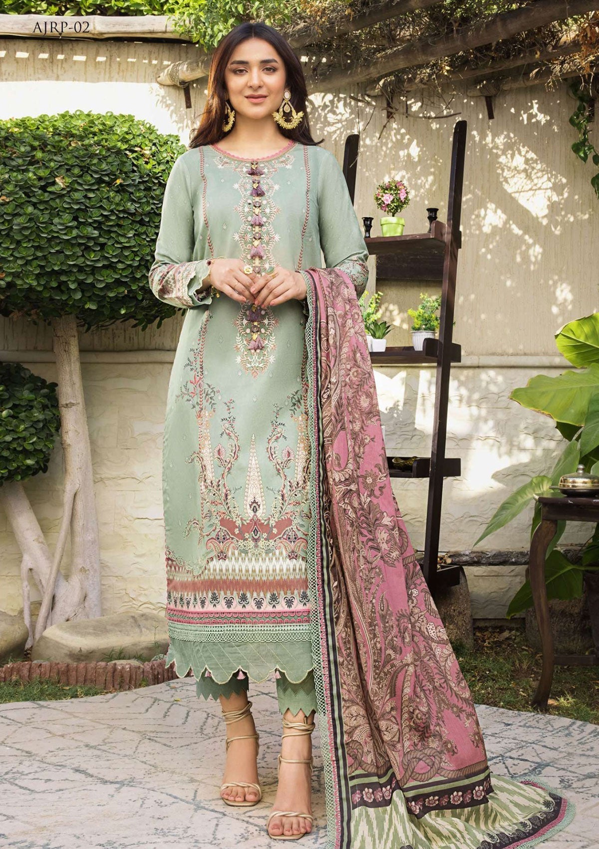 Lawn Collection - Asim Jofa - Rania - AJRP#02 available at Saleem Fabrics Traditions