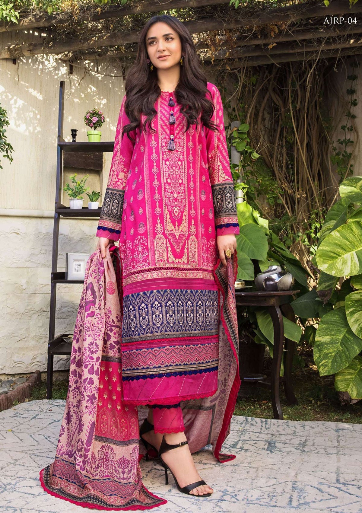 Lawn Collection - Asim Jofa - Rania - AJRP#04 available at Saleem Fabrics Traditions