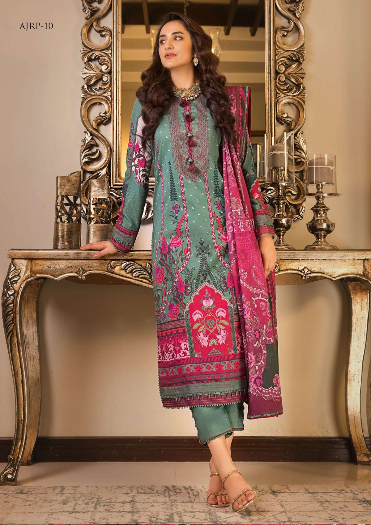 Lawn Collection - Asim Jofa - Rania - AJRP#10 available at Saleem Fabrics Traditions