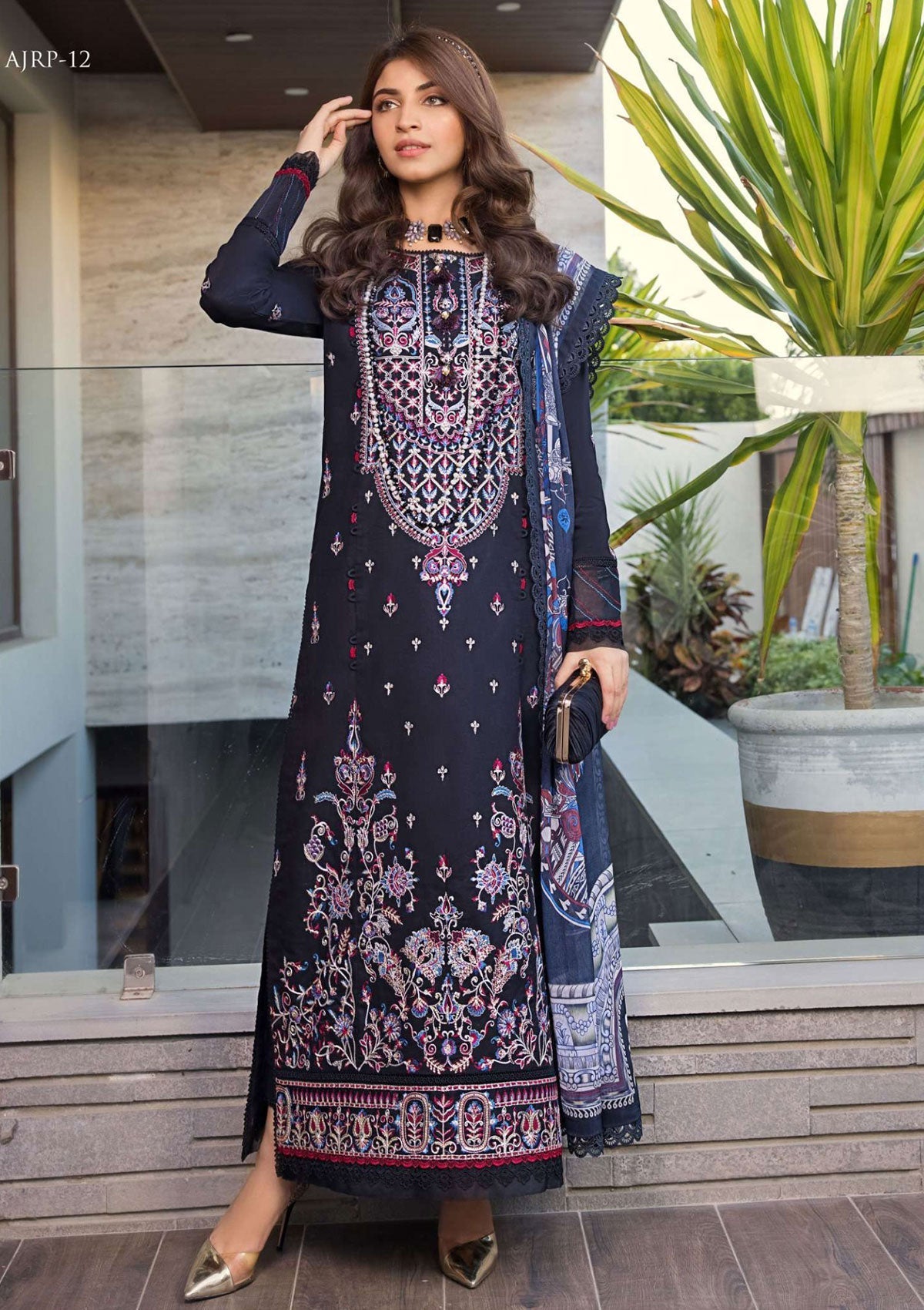 Lawn Collection - Asim Jofa - Rania - AJRP#12 available at Saleem Fabrics Traditions
