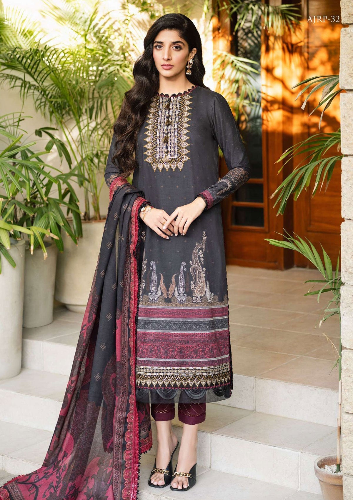 Lawn Collection - Asim Jofa - Rania - AJRP#32 available at Saleem Fabrics Traditions