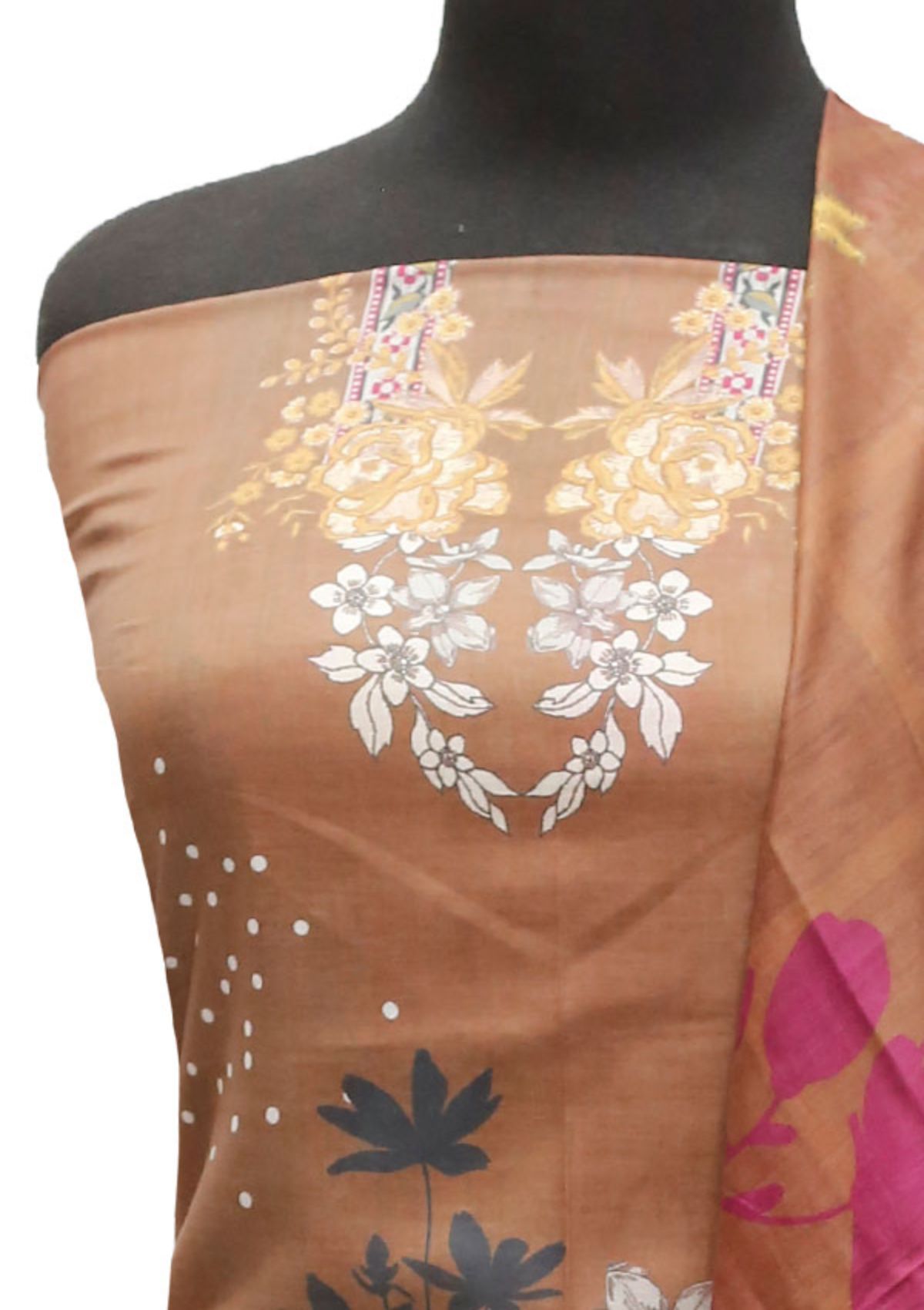 Lawn Collection - Egyption E9 - Digital - Brown - D#1654 available at Saleem Fabrics Traditions