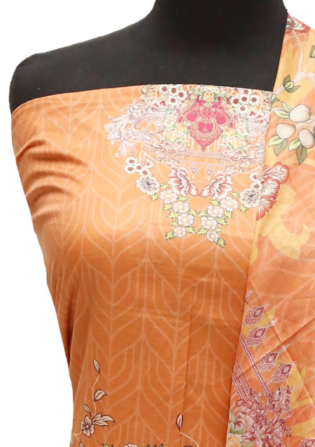 Lawn Collection - Egyption E9 - Digital - Rust - D#1652 available at Saleem Fabrics Traditions