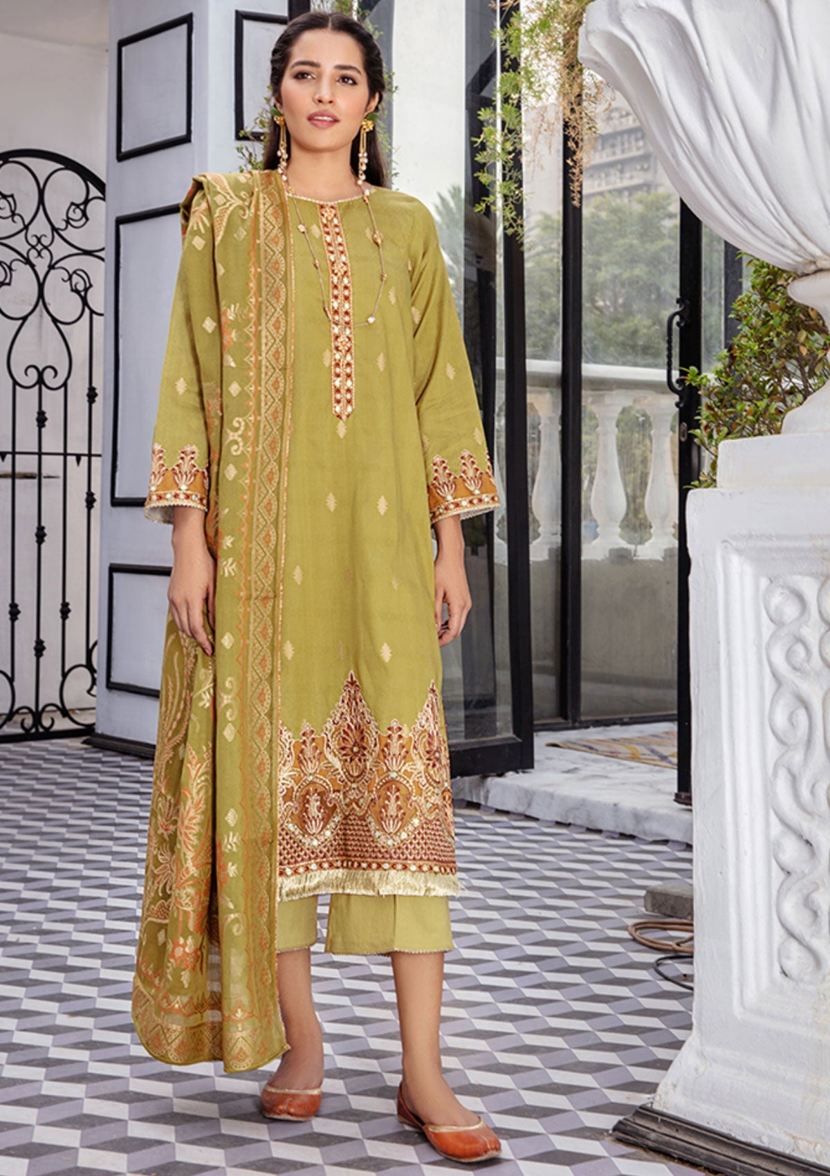 Lawn Collection - Humdum - Kalam - HK#03 available at Saleem Fabrics Traditions