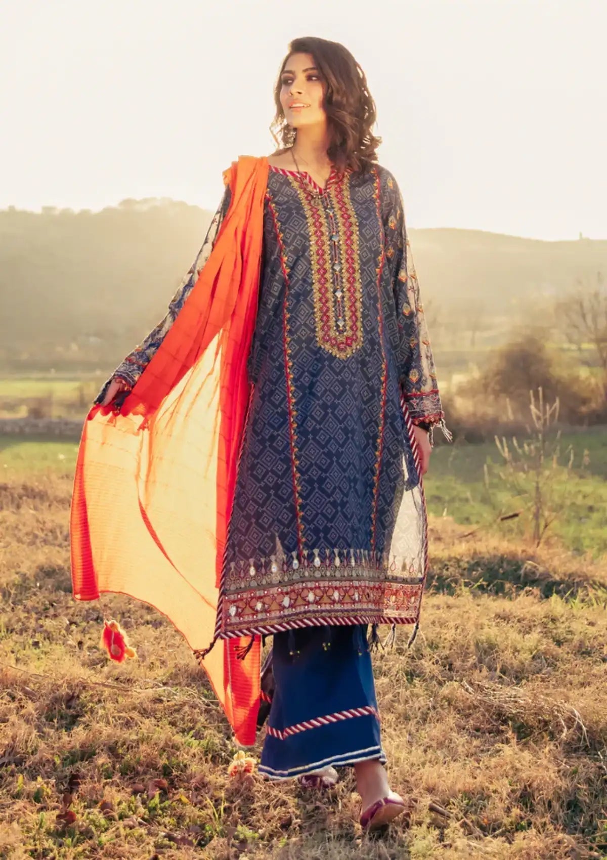 Lawn Collection - Lakhany - Spring - V02 -  FEC#9024 available at Saleem Fabrics Traditions