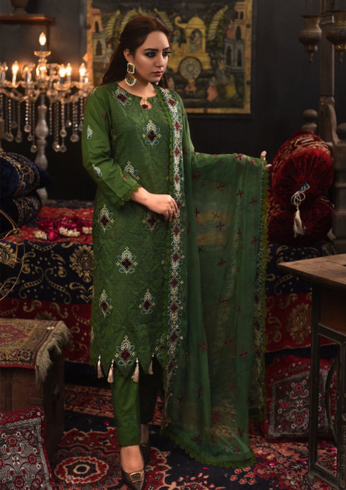 Lawn Collection - Mahunur - Luxury - MHR#06 available at Saleem Fabrics Traditions