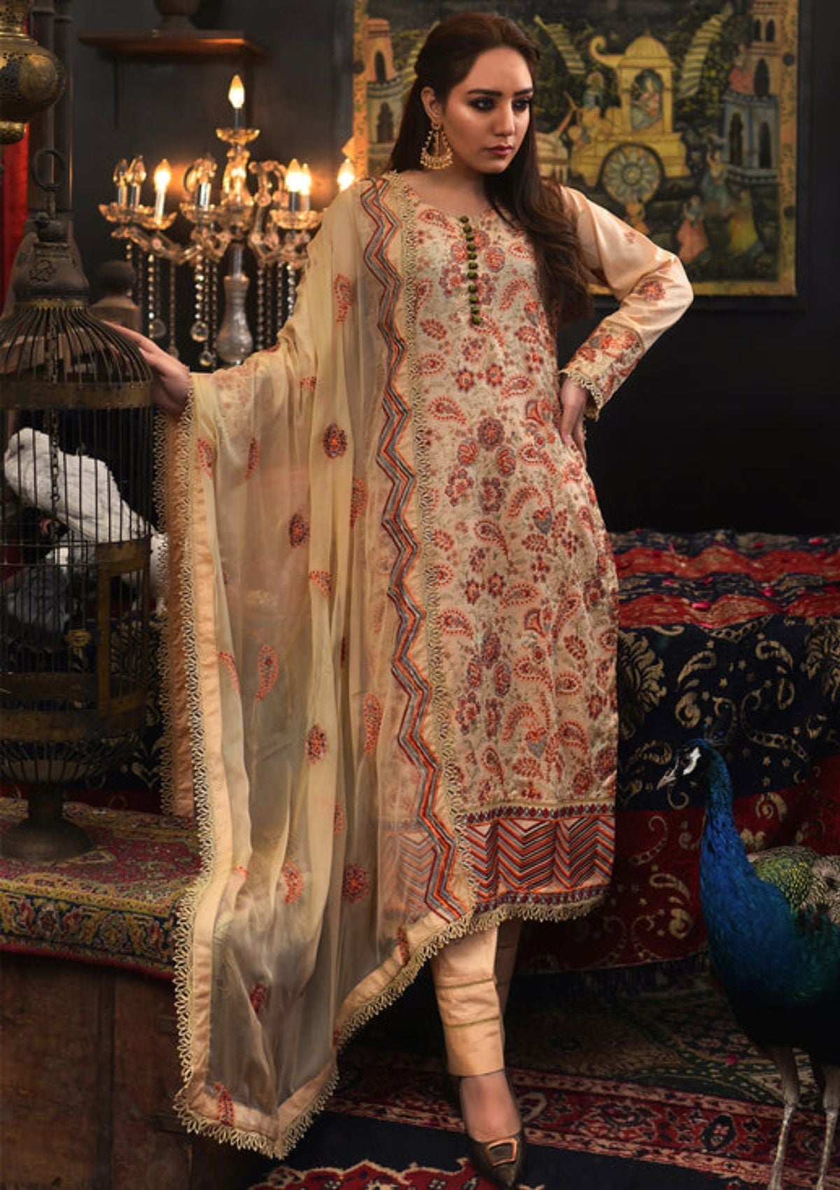 Lawn Collection - Mahunur - Luxury - MHR#09 available at Saleem Fabrics Traditions