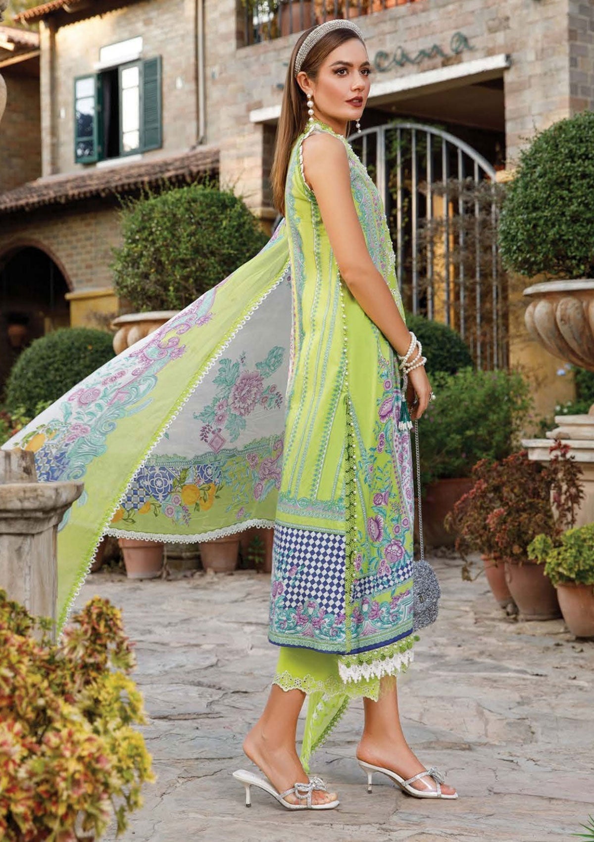 Lawn Collection - Maria B - M Print - MPT#1705 A available at Saleem Fabrics Traditions