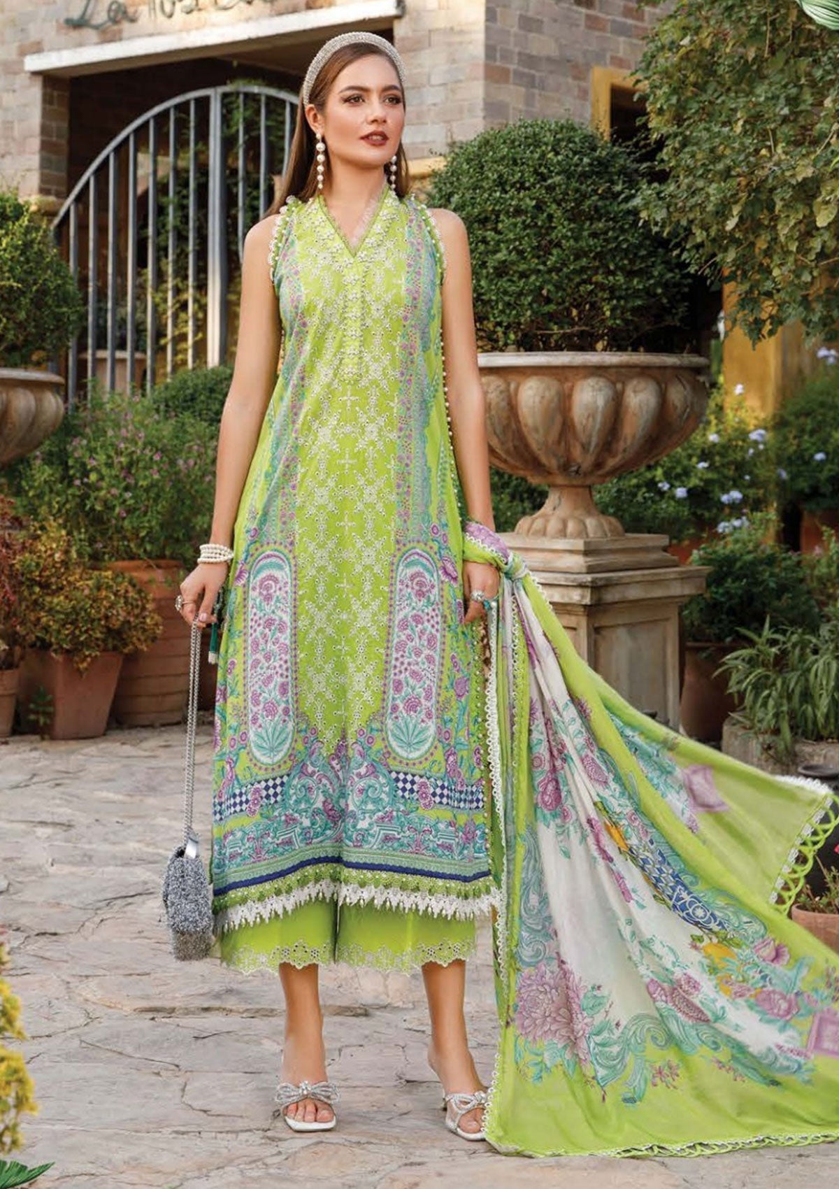 Lawn Collection - Maria B - M Print - MPT#1705 A available at Saleem Fabrics Traditions