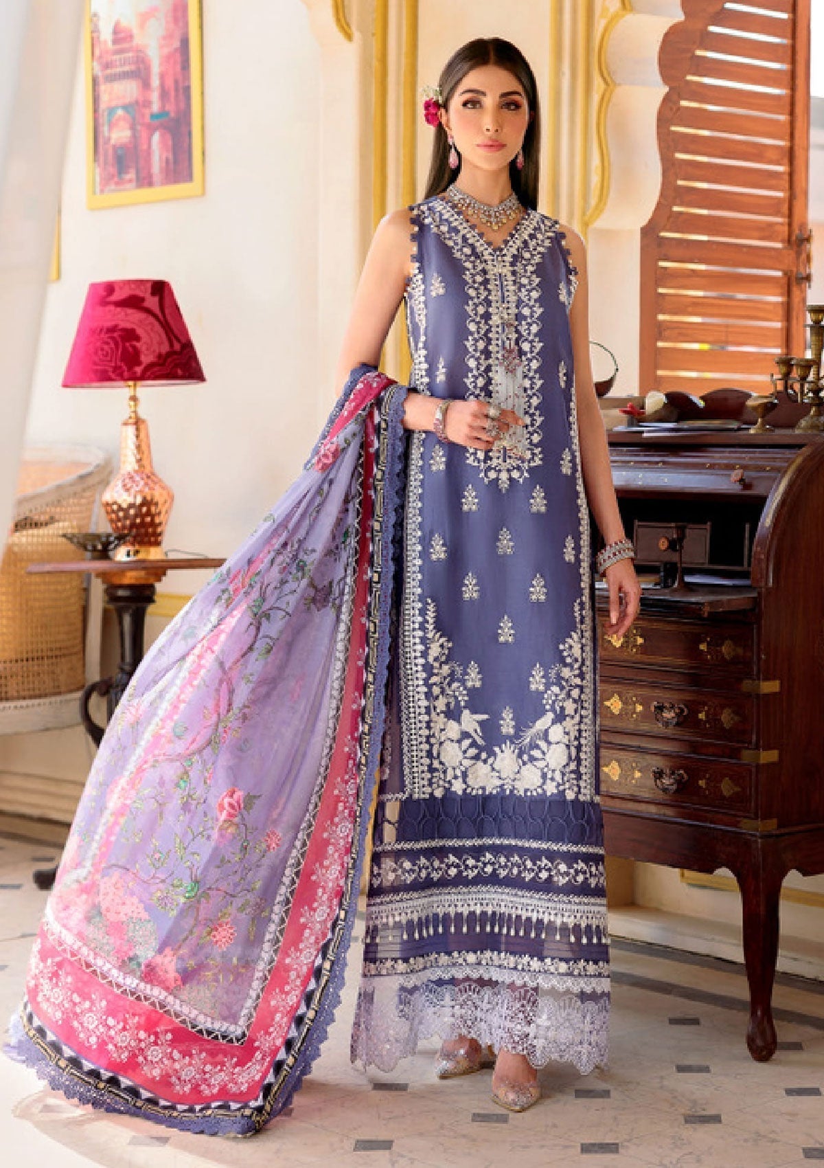 Lawn Collection - Noor - Saadia Asad - Eid - Chikankari - SA#1A available at Saleem Fabrics Traditions