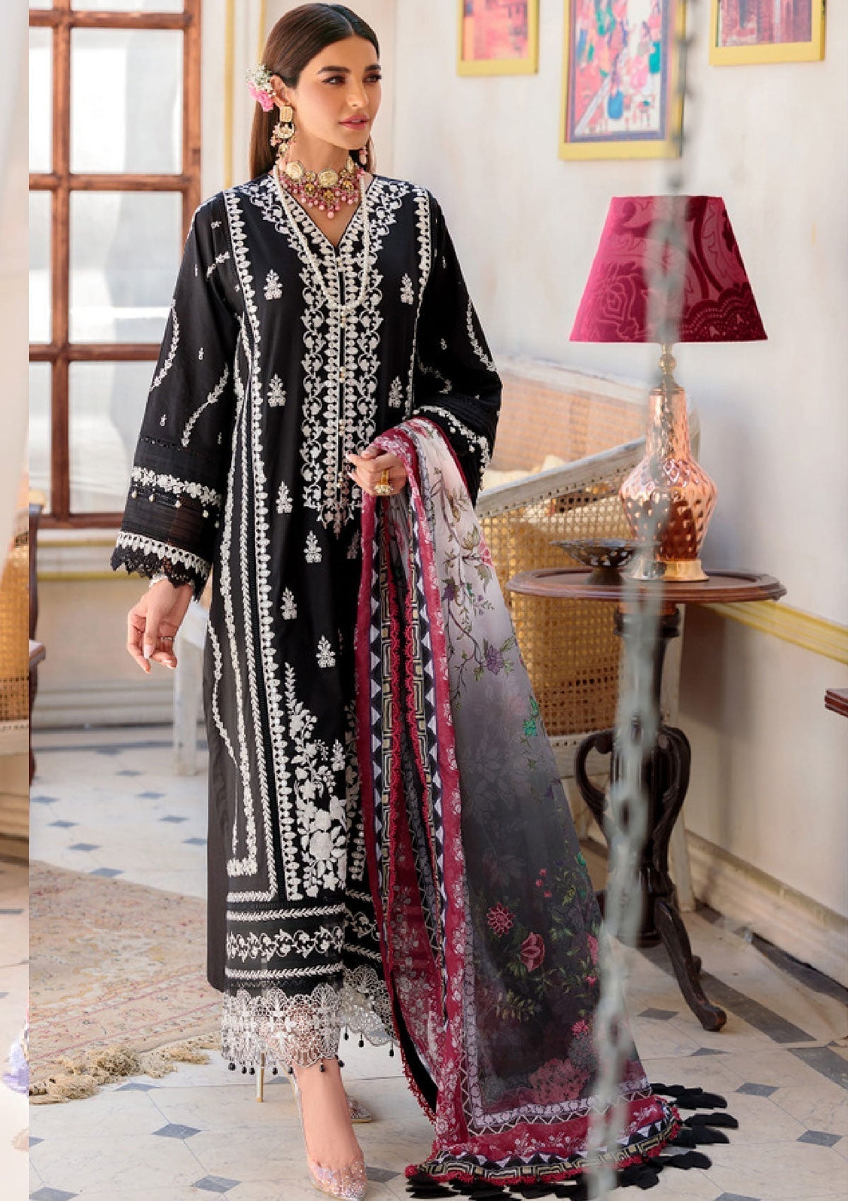 Lawn Collection - Noor - Saadia Asad - Eid - Chikankari - SA#1B available at Saleem Fabrics Traditions