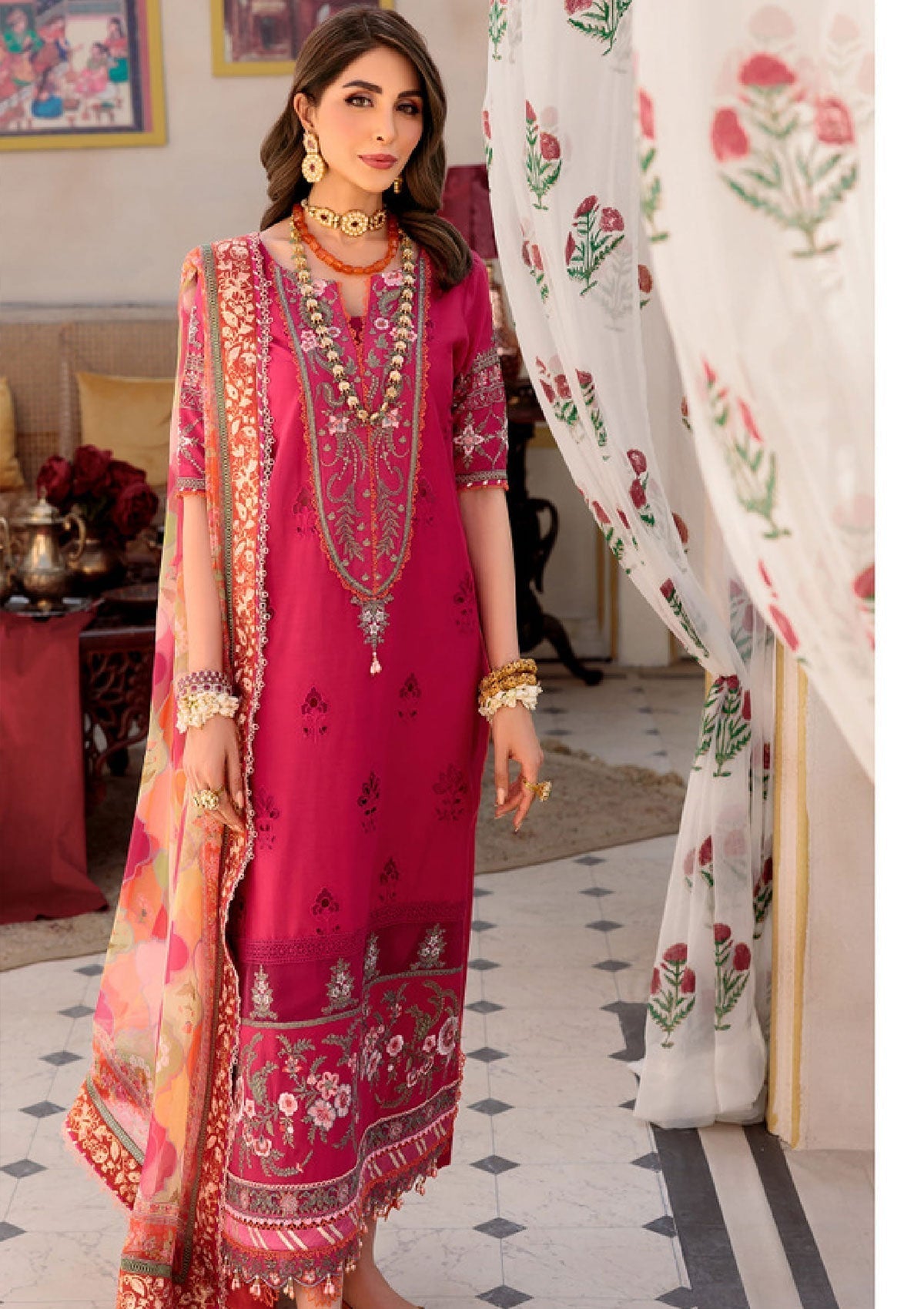Lawn Collection - Noor - Saadia Asad - Eid - Chikankari - SA#3A available at Saleem Fabrics Traditions