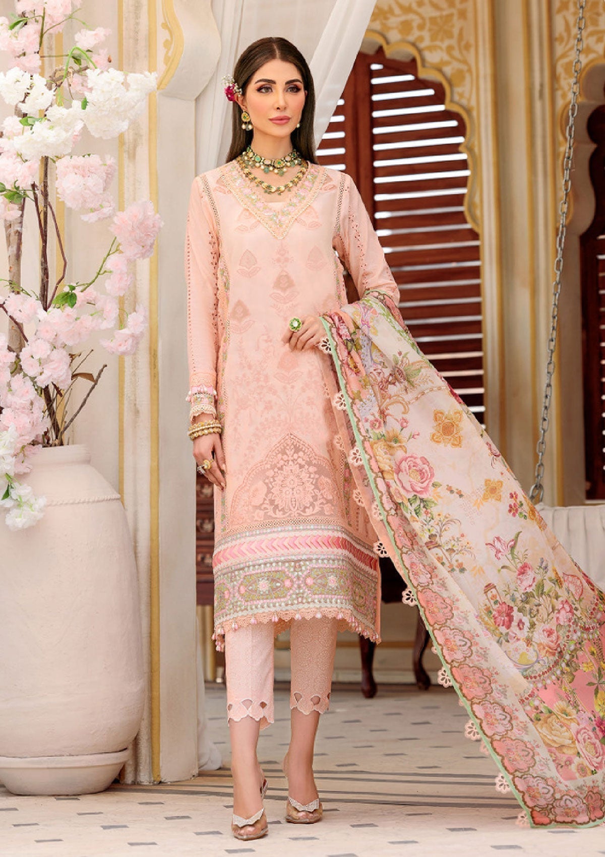 Lawn Collection - Noor - Saadia Asad - Eid - Chikankari - SA#5B available at Saleem Fabrics Traditions