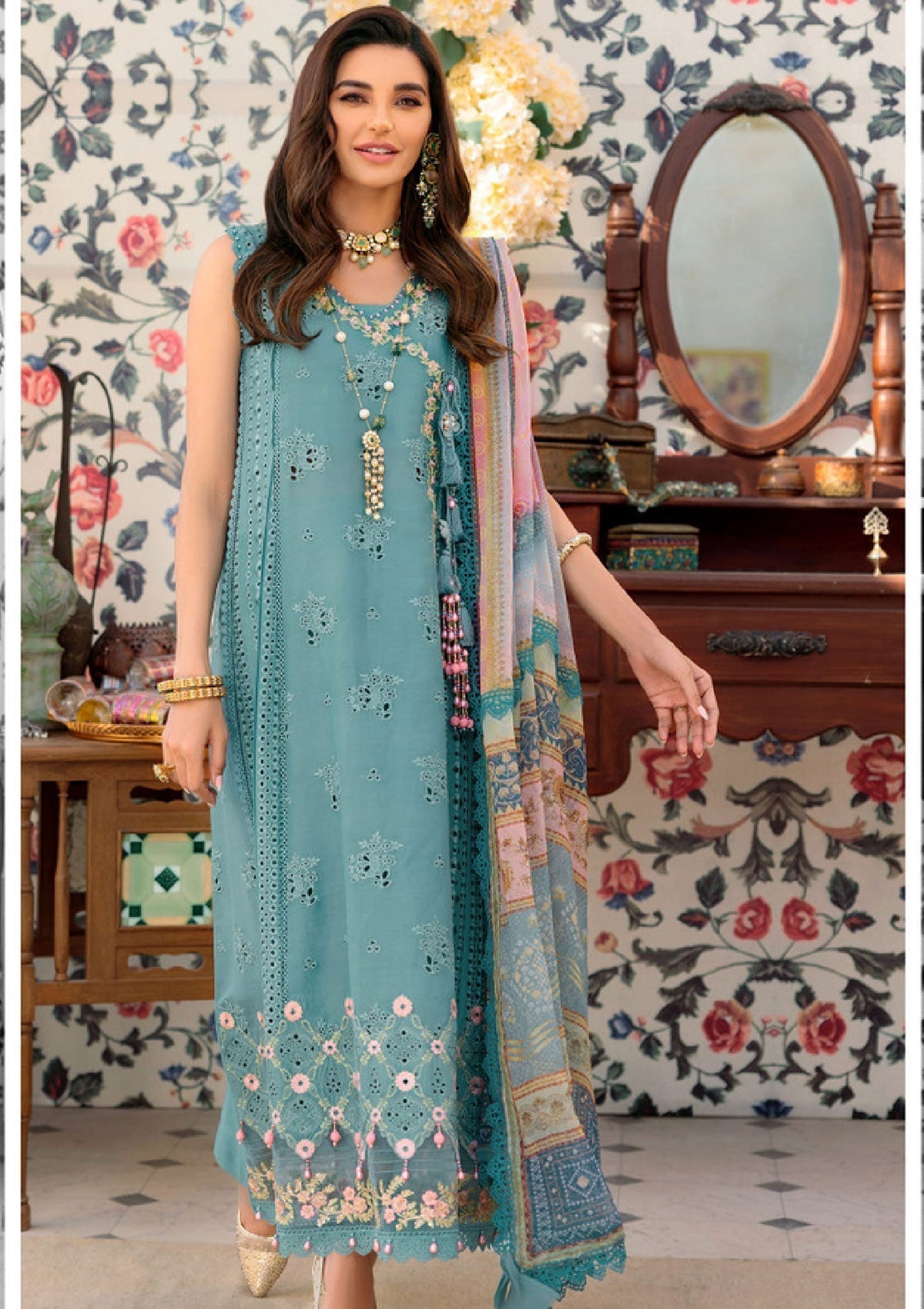 Lawn Collection - Noor - Saadia Asad - Eid - Chikankari - SA#6B available at Saleem Fabrics Traditions