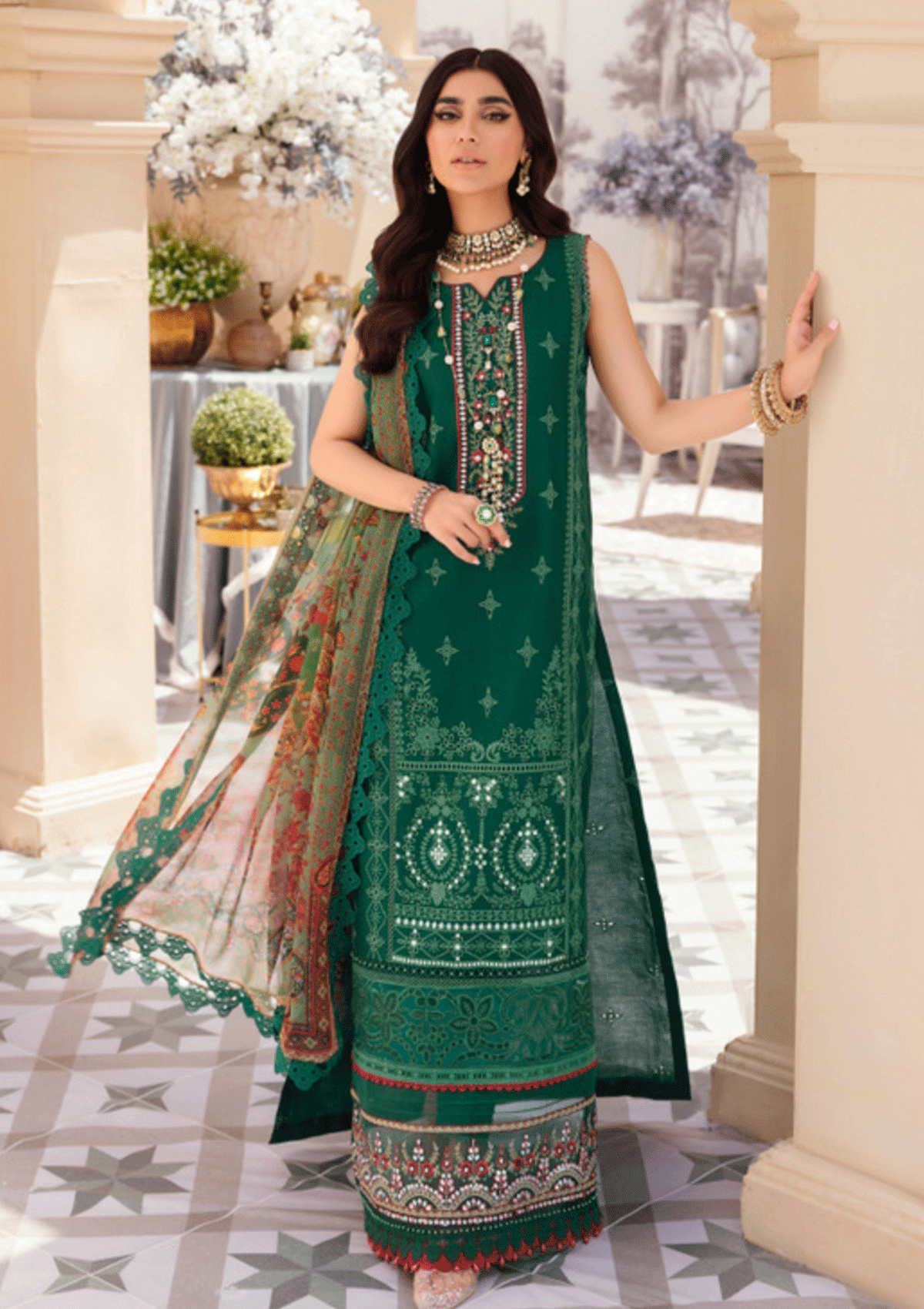 Lawn Collection - Noor - Saadia Asad - Eid - Laserkari - D#3 available at Saleem Fabrics Traditions