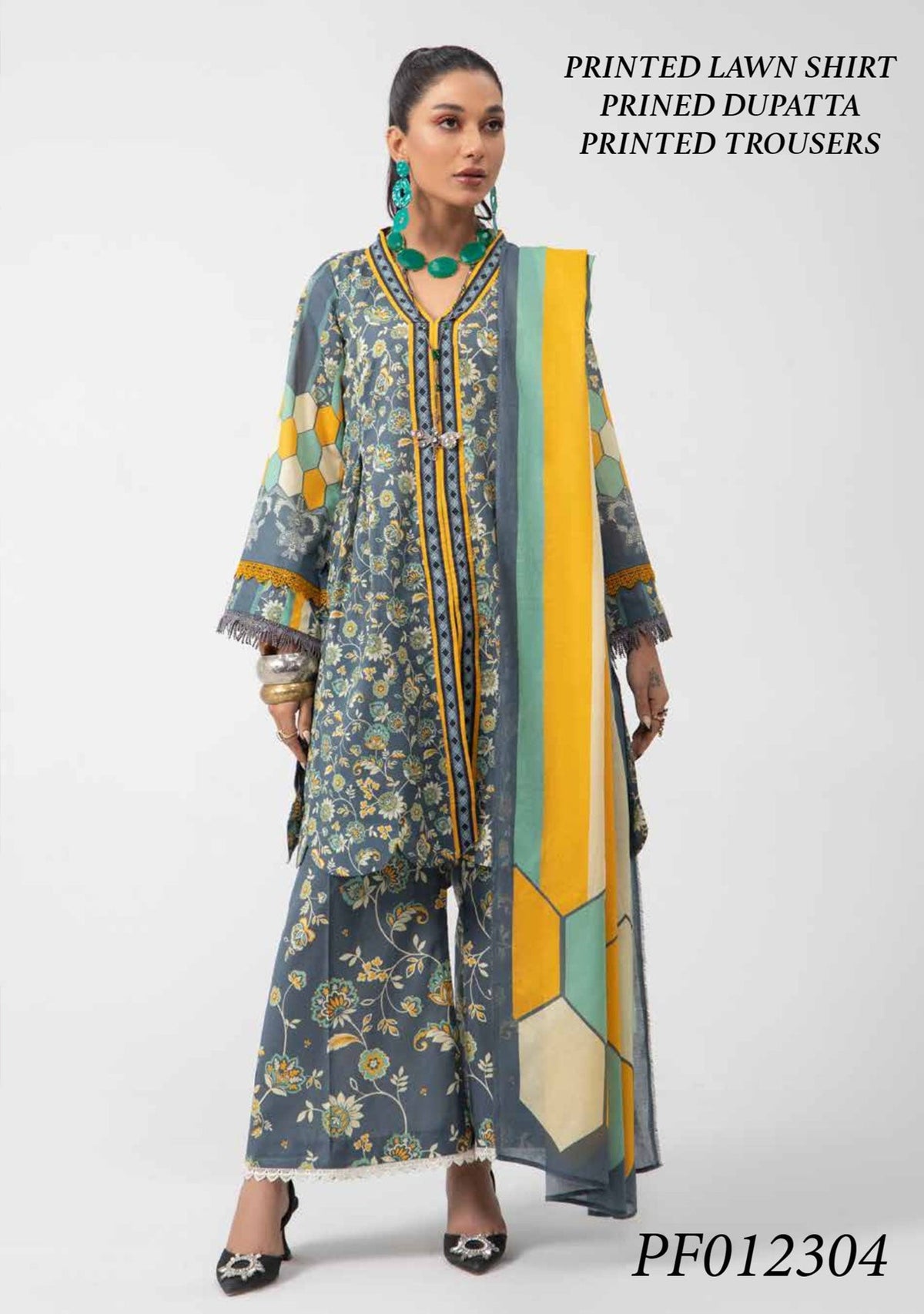 Lawn Collection - Paltar - Saanjh - PF#304 available at Saleem Fabrics Traditions