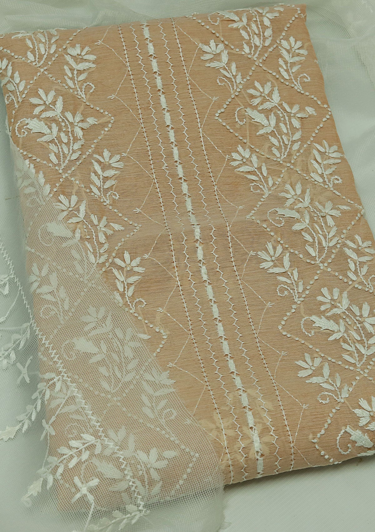 Lawn Collection - Paper Cotton -  C/Kari - 2 Pcs Suit - D#3 (Beige) available at Saleem Fabrics Traditions