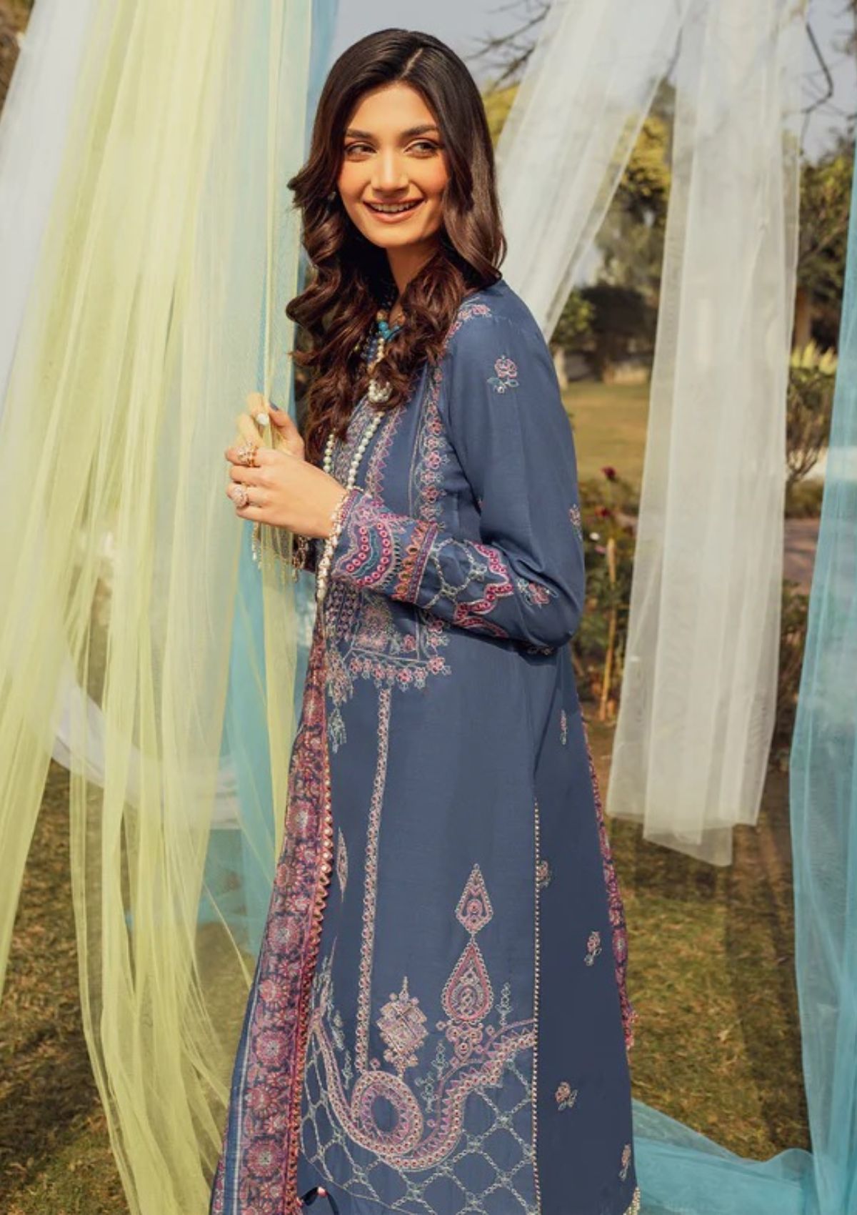 Lawn Collection - Parishay - Noor e Nazar - NNS#05 available at Saleem Fabrics Traditions