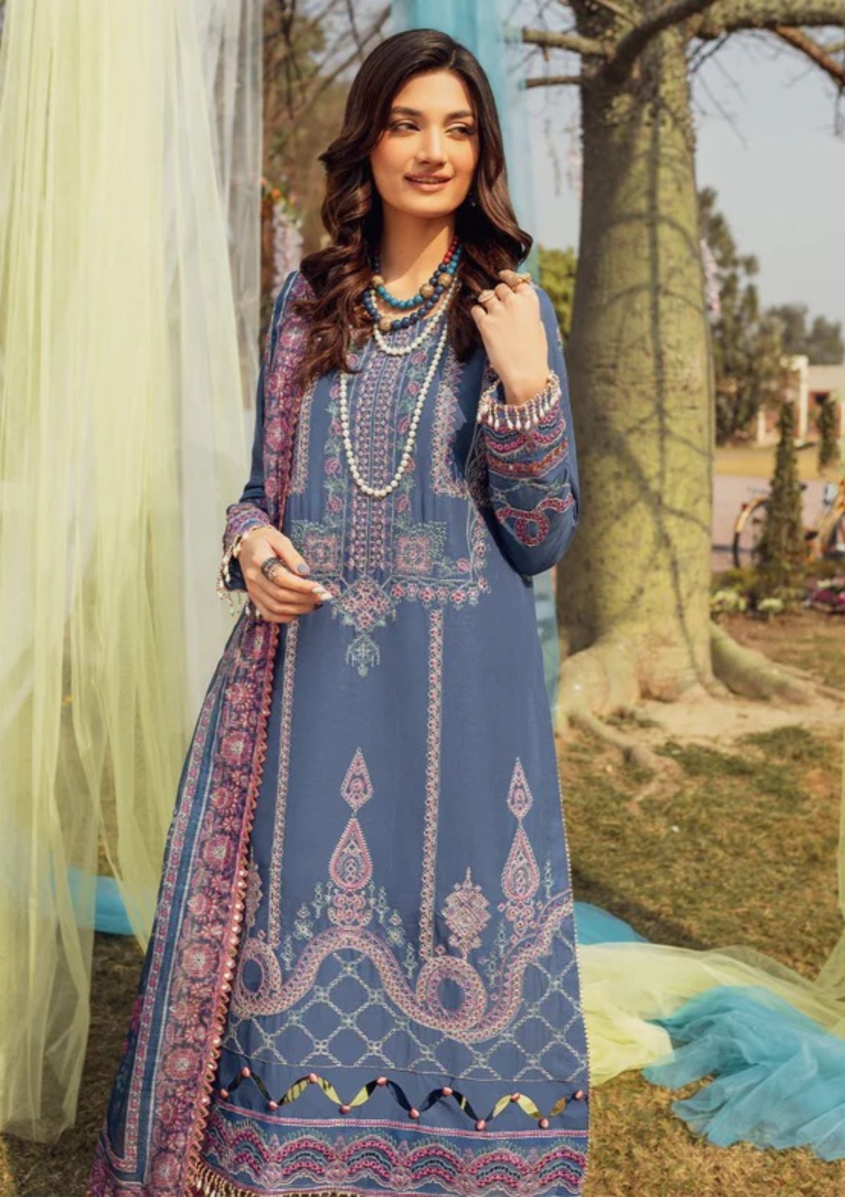 Lawn Collection - Parishay - Noor e Nazar - NNS#05 available at Saleem Fabrics Traditions