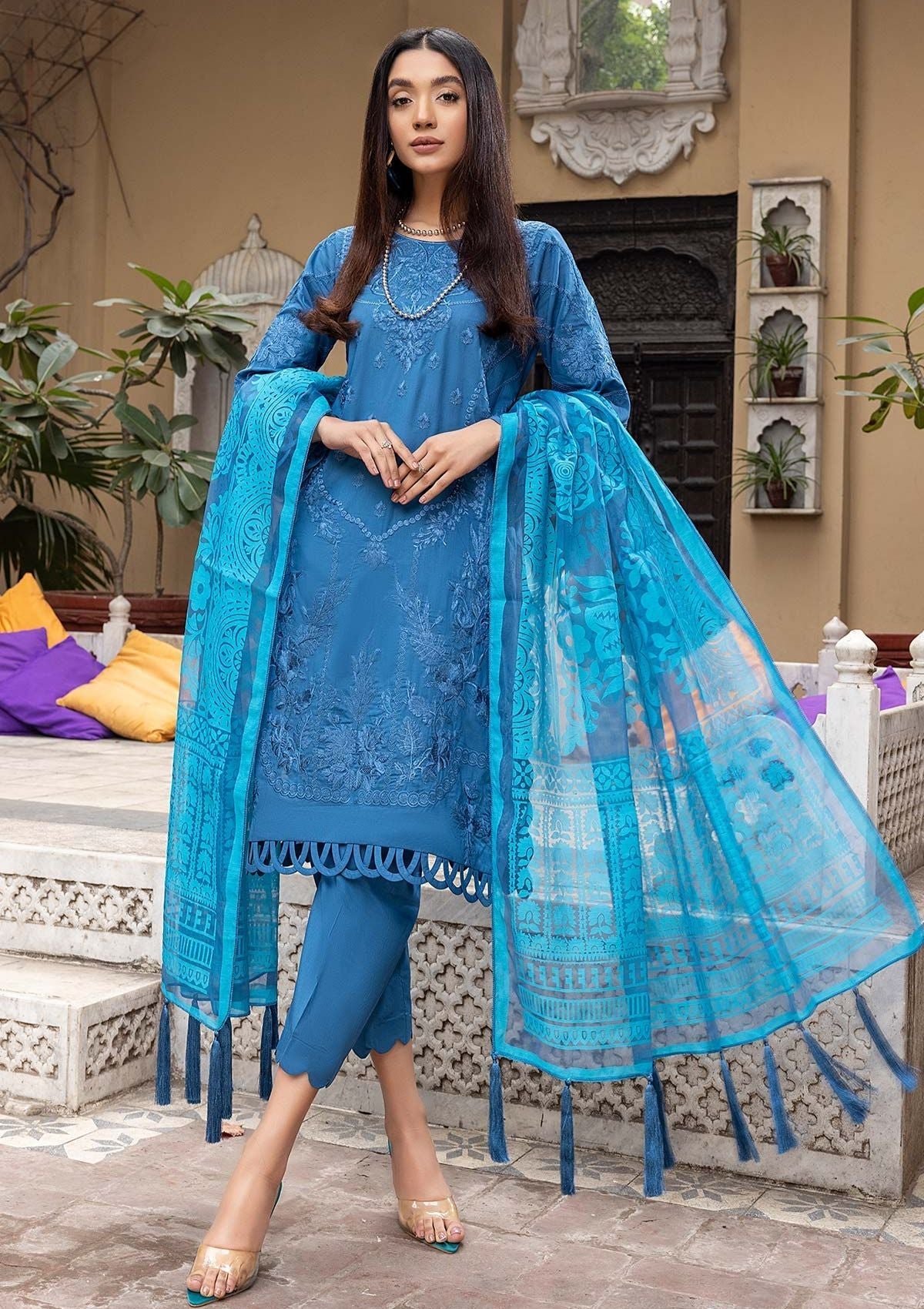 Lawn Collection - Qaus - Signature Series - V-01 - QAS#1 available at Saleem Fabrics Traditions