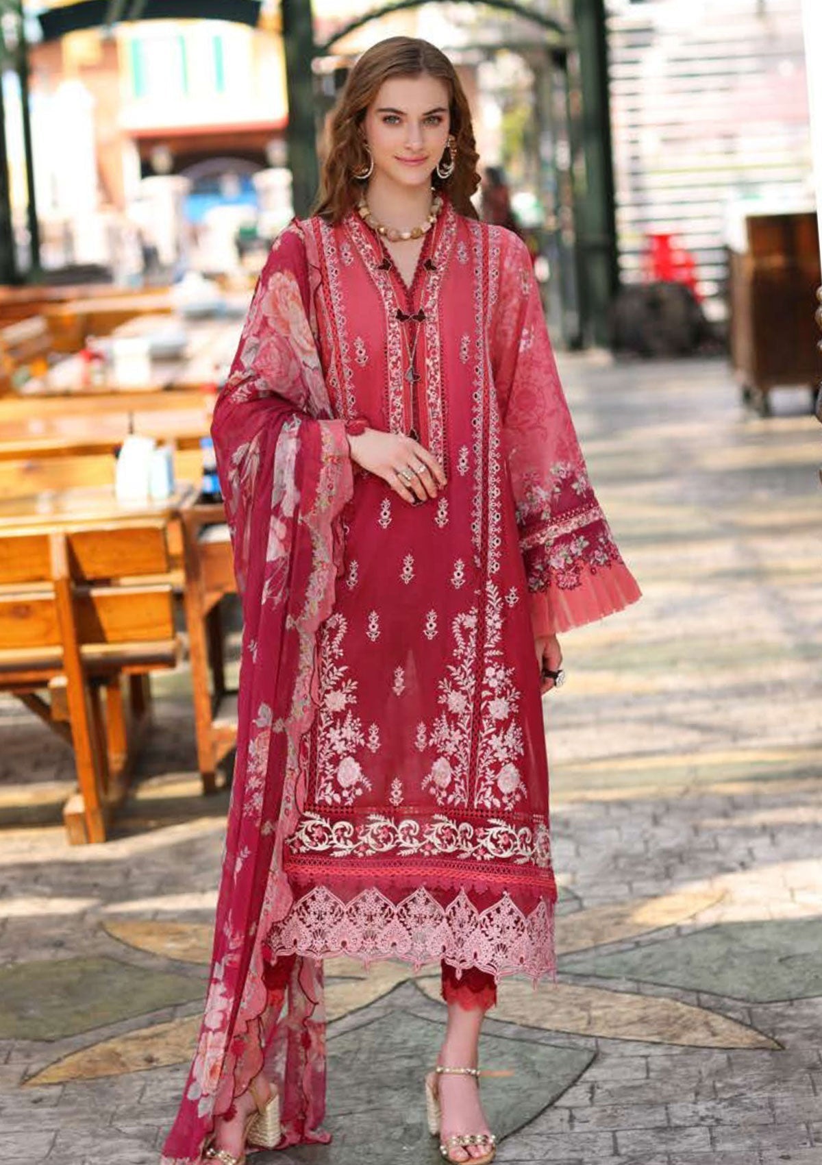 Lawn Collection - Saadia Asad - Luxe Printkari - SLP#8A available at Saleem Fabrics Traditions