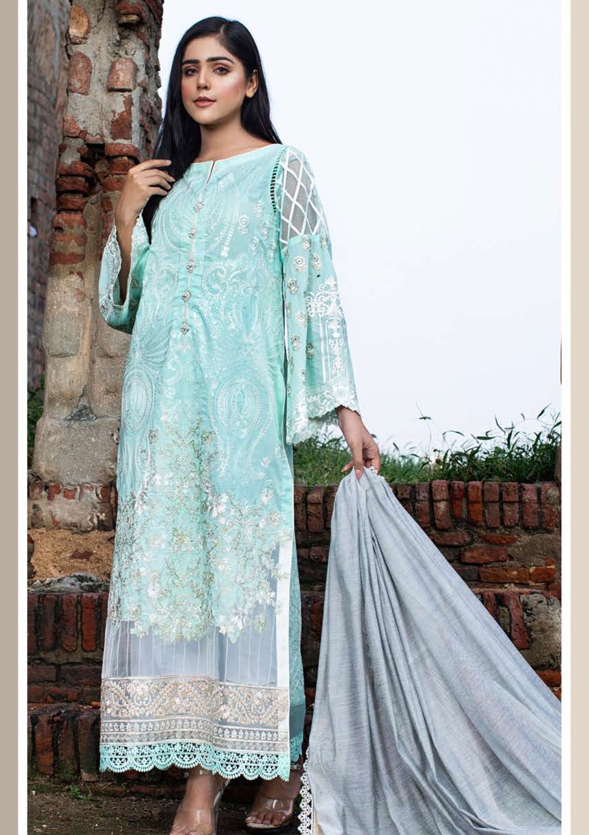 Lawn Collection - Zunuj - Saanjh - ZS#03 available at Saleem Fabrics Traditions
